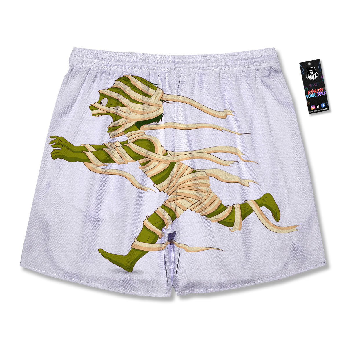 Mummy Running Print Men's Running Shorts-grizzshop