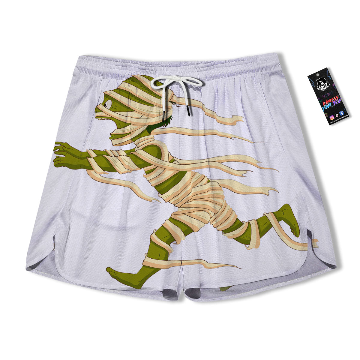 Mummy Running Print Men's Running Shorts-grizzshop
