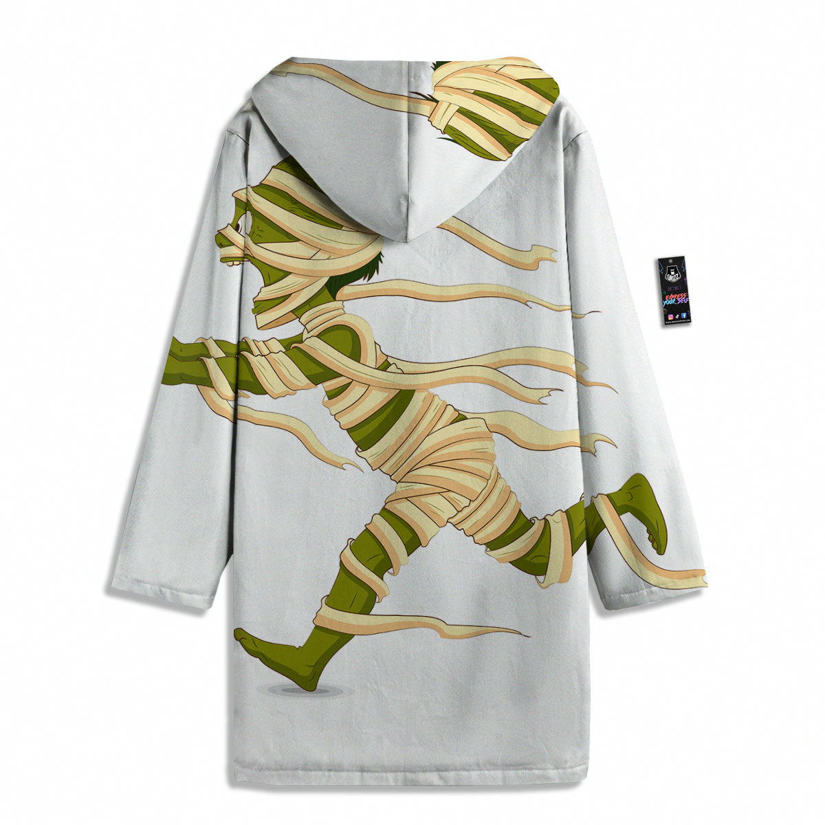 Mummy Running Print Men's Windbreaker Jacket-grizzshop