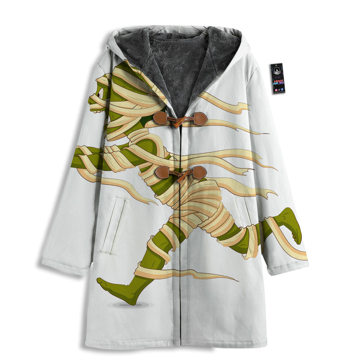 Mummy Running Print Men's Windbreaker Jacket-grizzshop