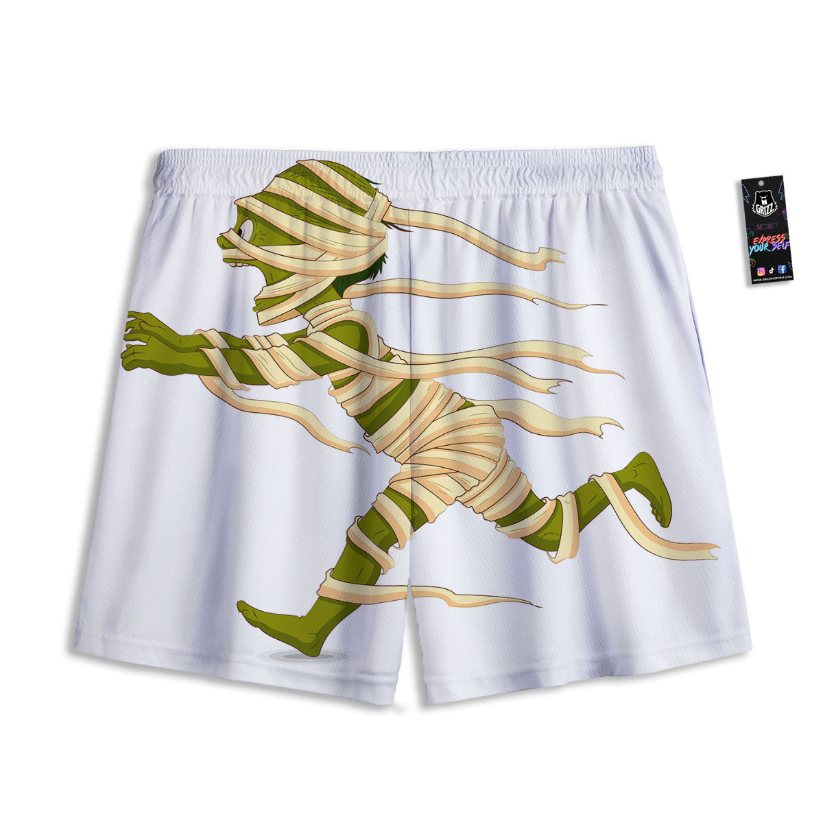 Mummy Running Print Mesh Shorts