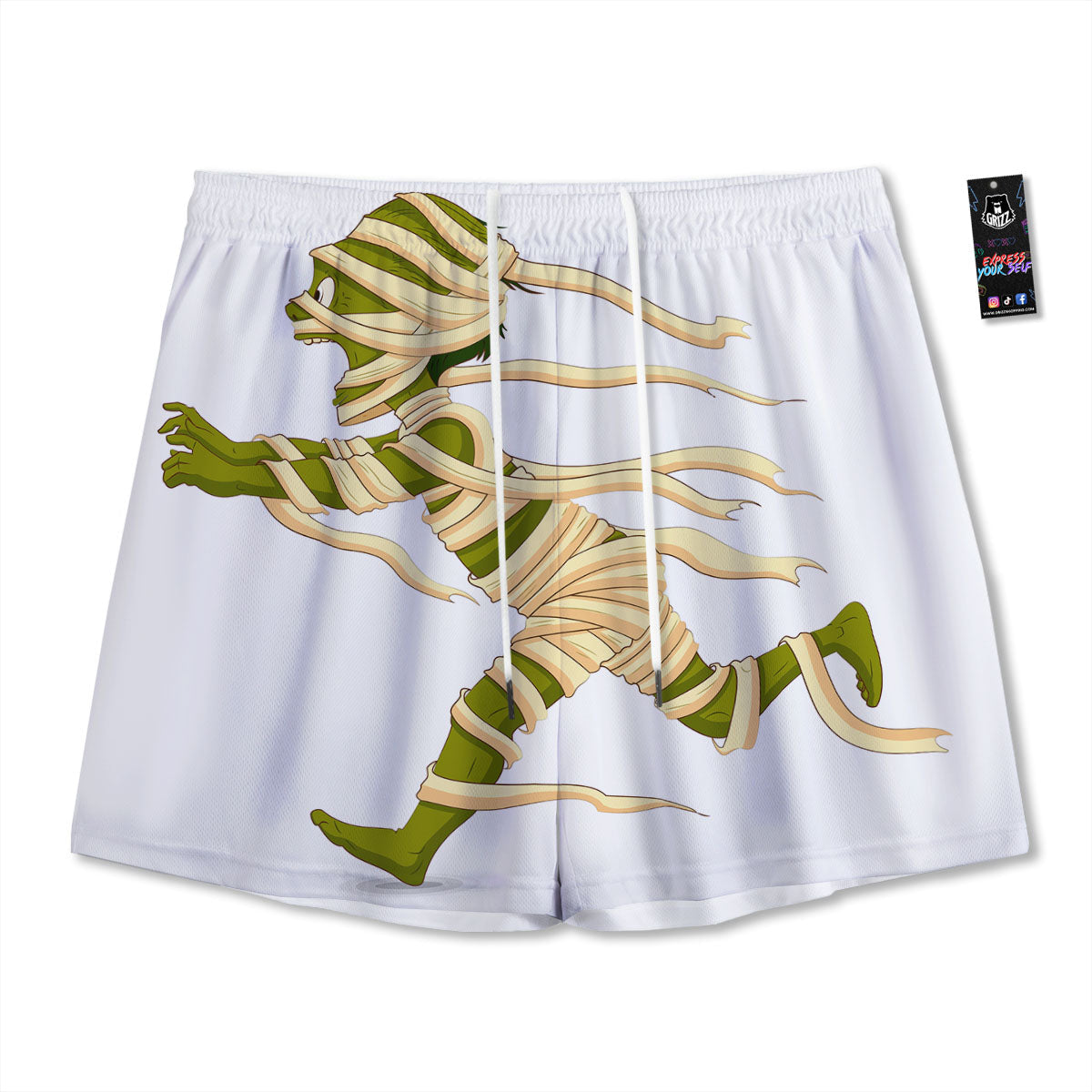 Mummy Running Print Mesh Shorts