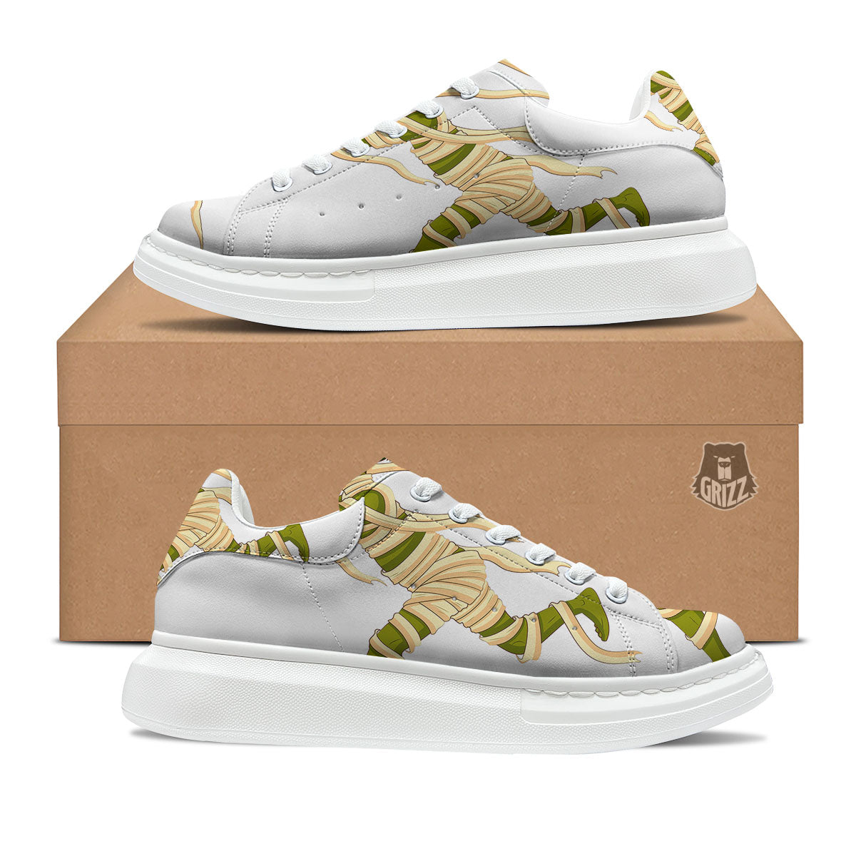 Mummy Running Print Platform Shoes-grizzshop