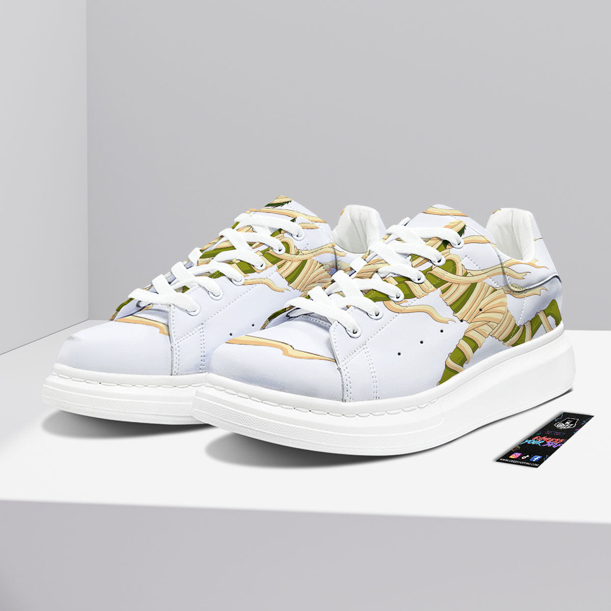 Mummy Running Print Platform Shoes-grizzshop