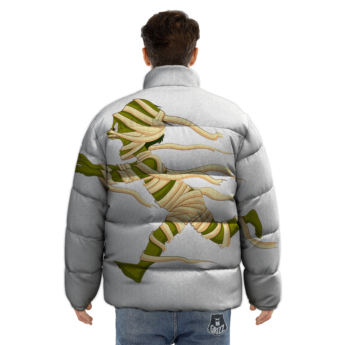 Mummy Running Print Puffer Jacket-grizzshop