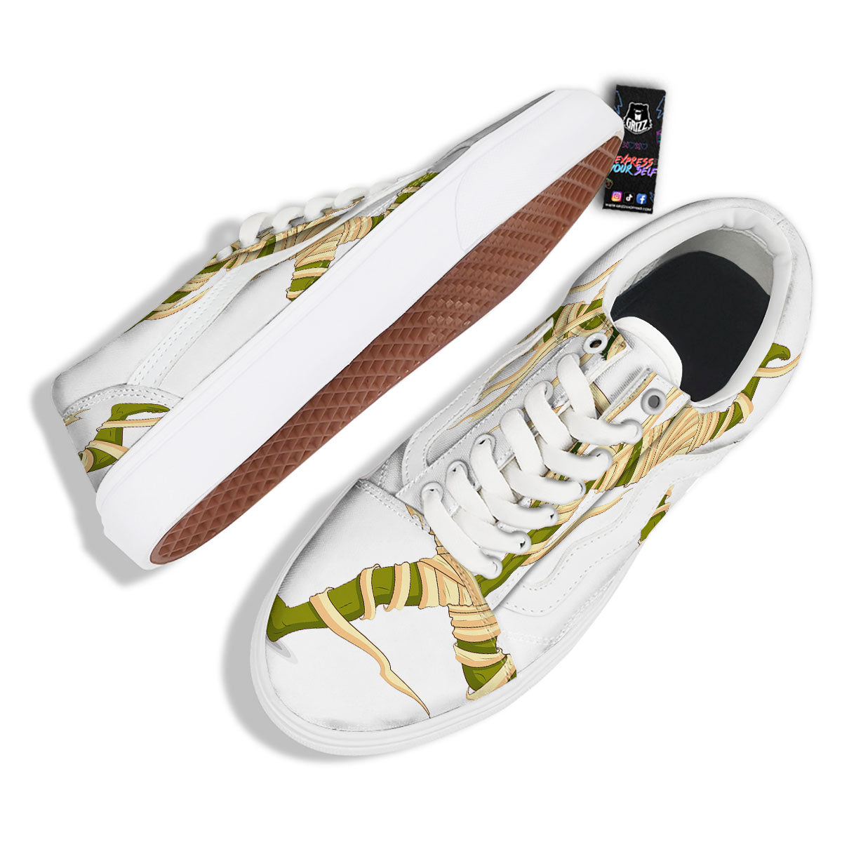 Mummy Running Print Skate Shoes-grizzshop