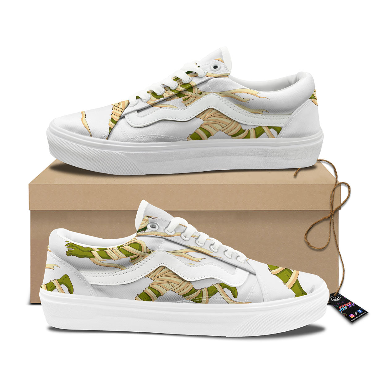 Mummy Running Print Skate Shoes-grizzshop