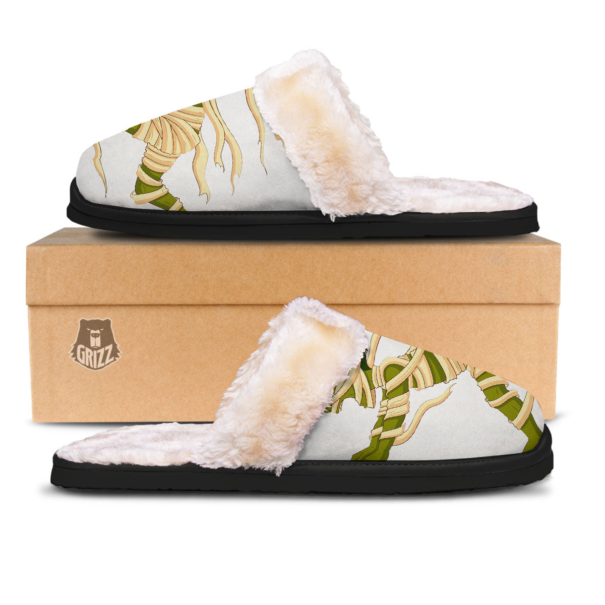 Mummy Running Print Slippers-grizzshop