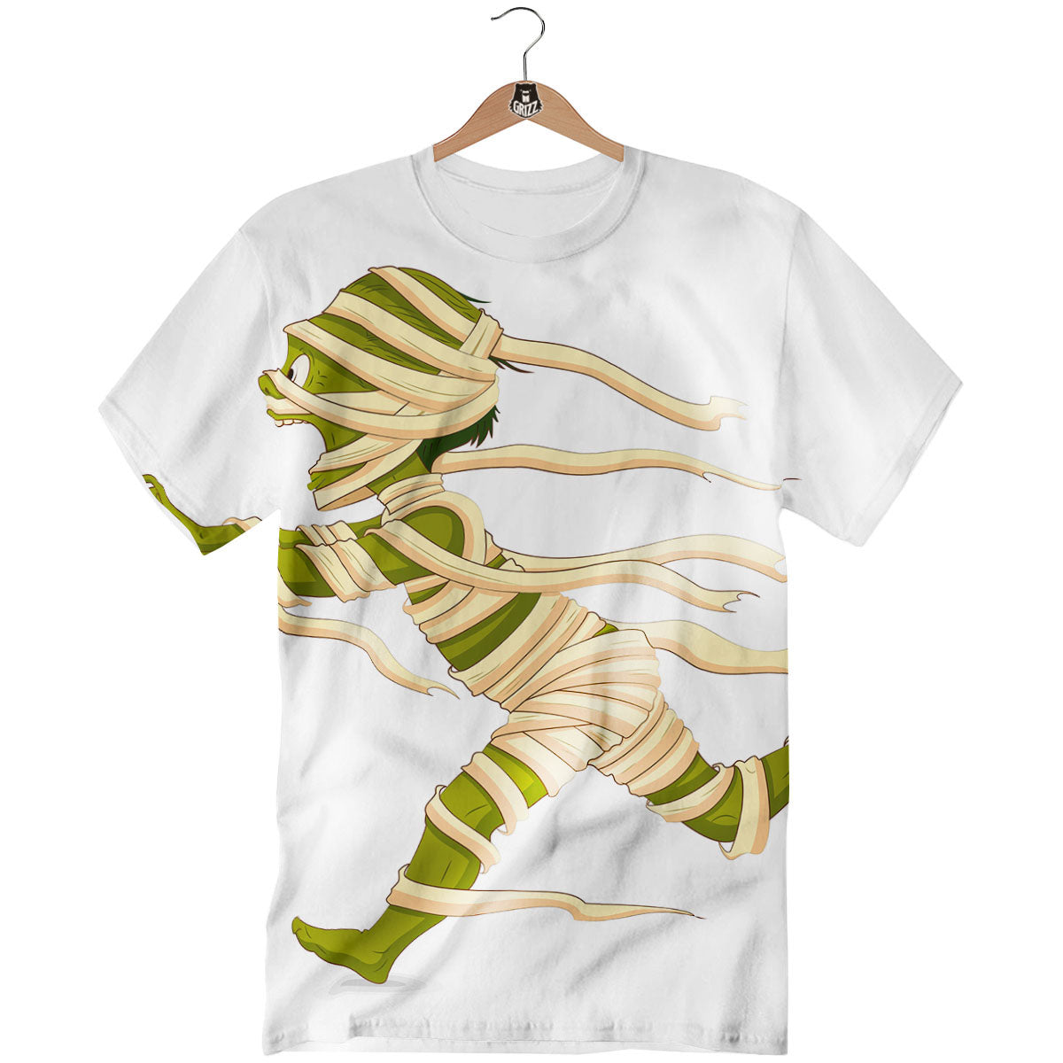 Mummy Running Print T-Shirt-grizzshop