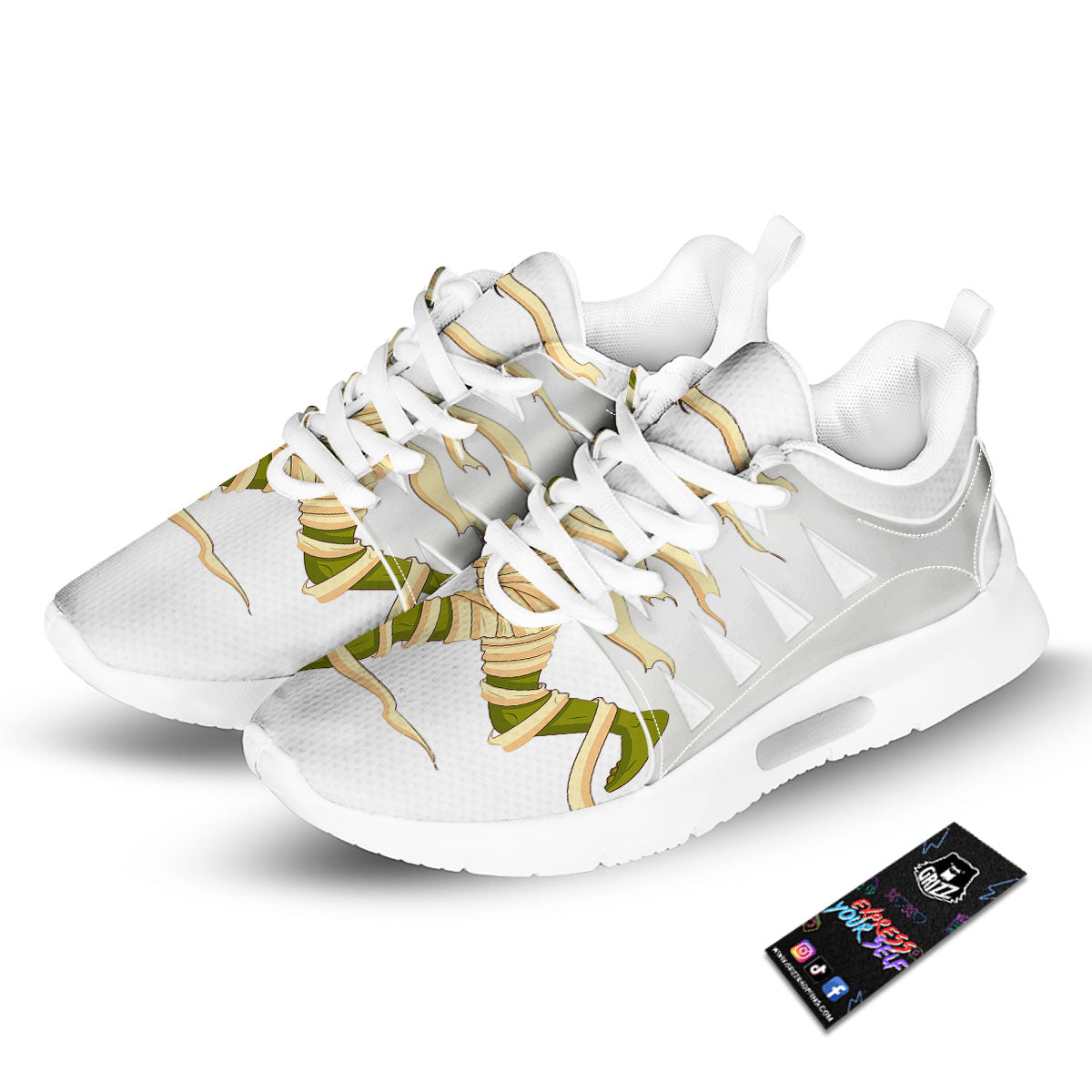 Mummy Running Print Tennis Shoes-grizzshop
