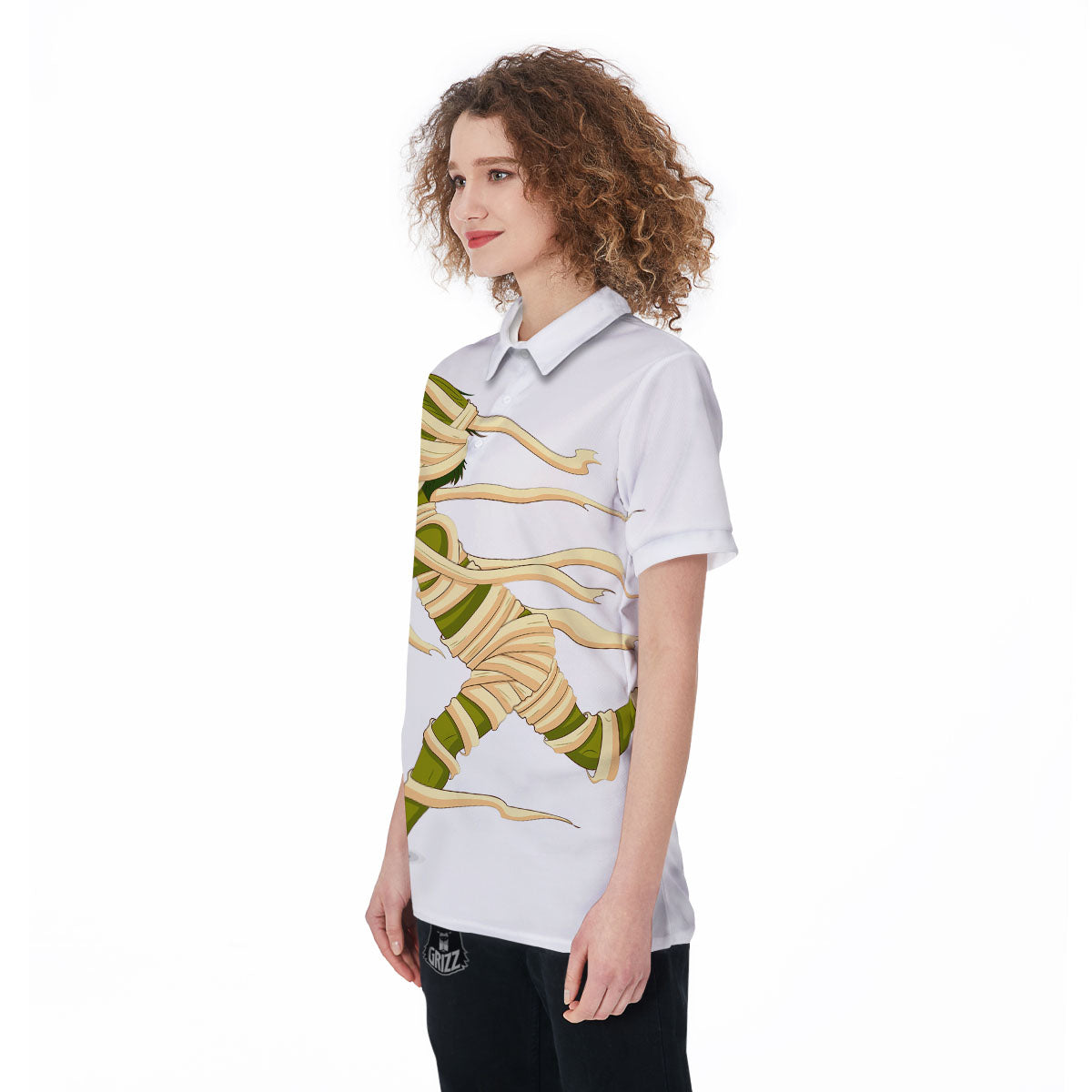 Mummy Running Print Women's Golf Shirts-grizzshop
