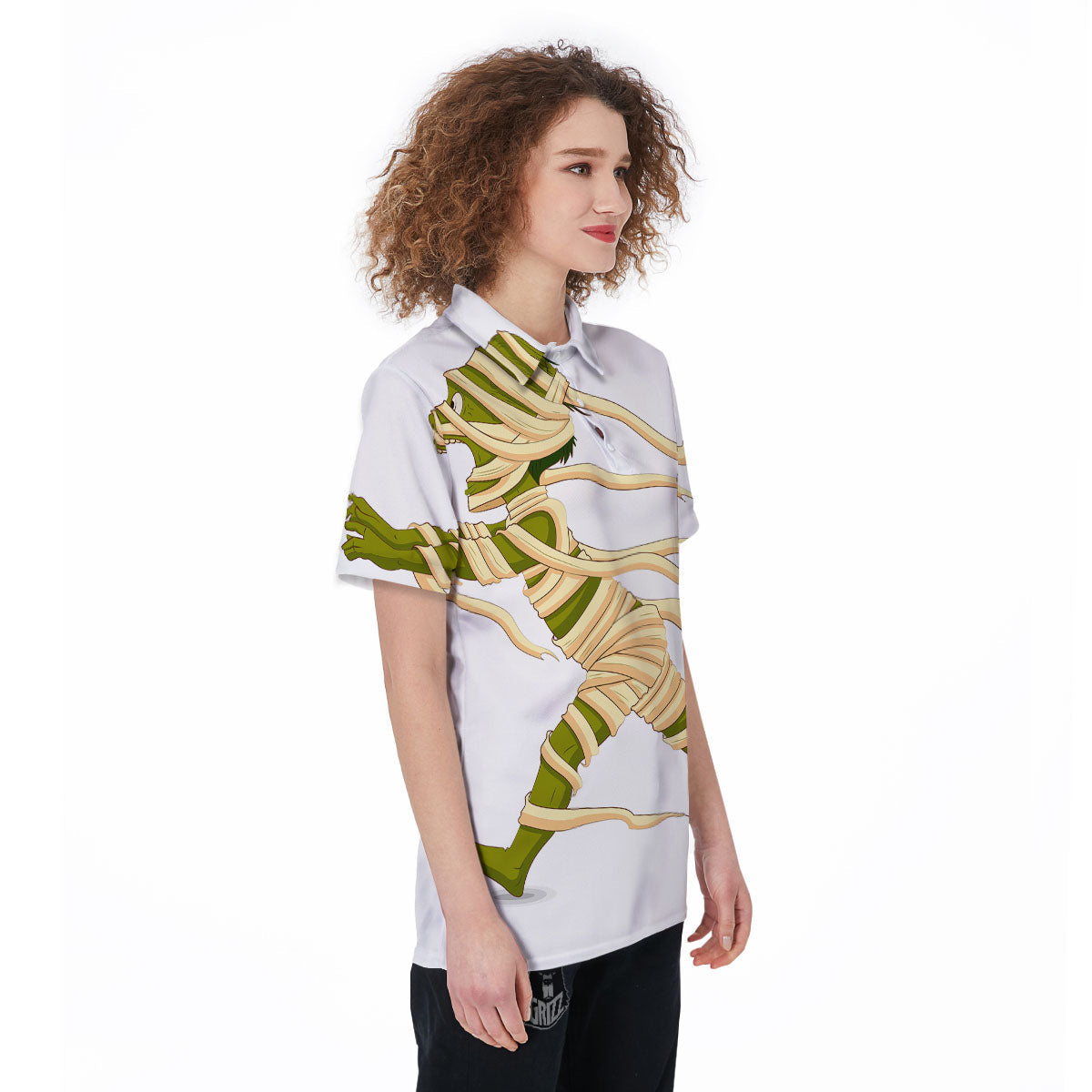 Mummy Running Print Women's Golf Shirts-grizzshop
