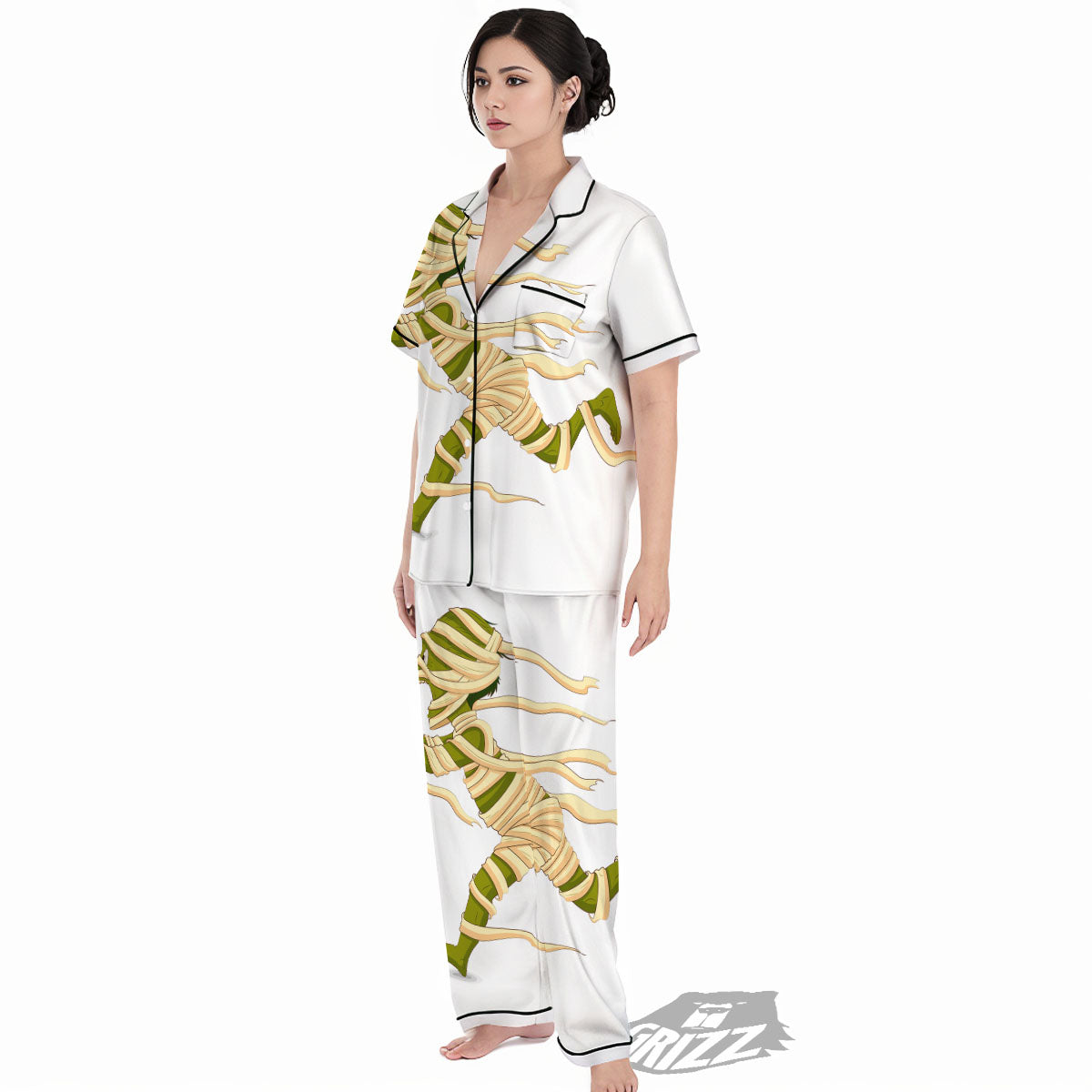 Mummy Running Print Women's Pajamas Set-grizzshop