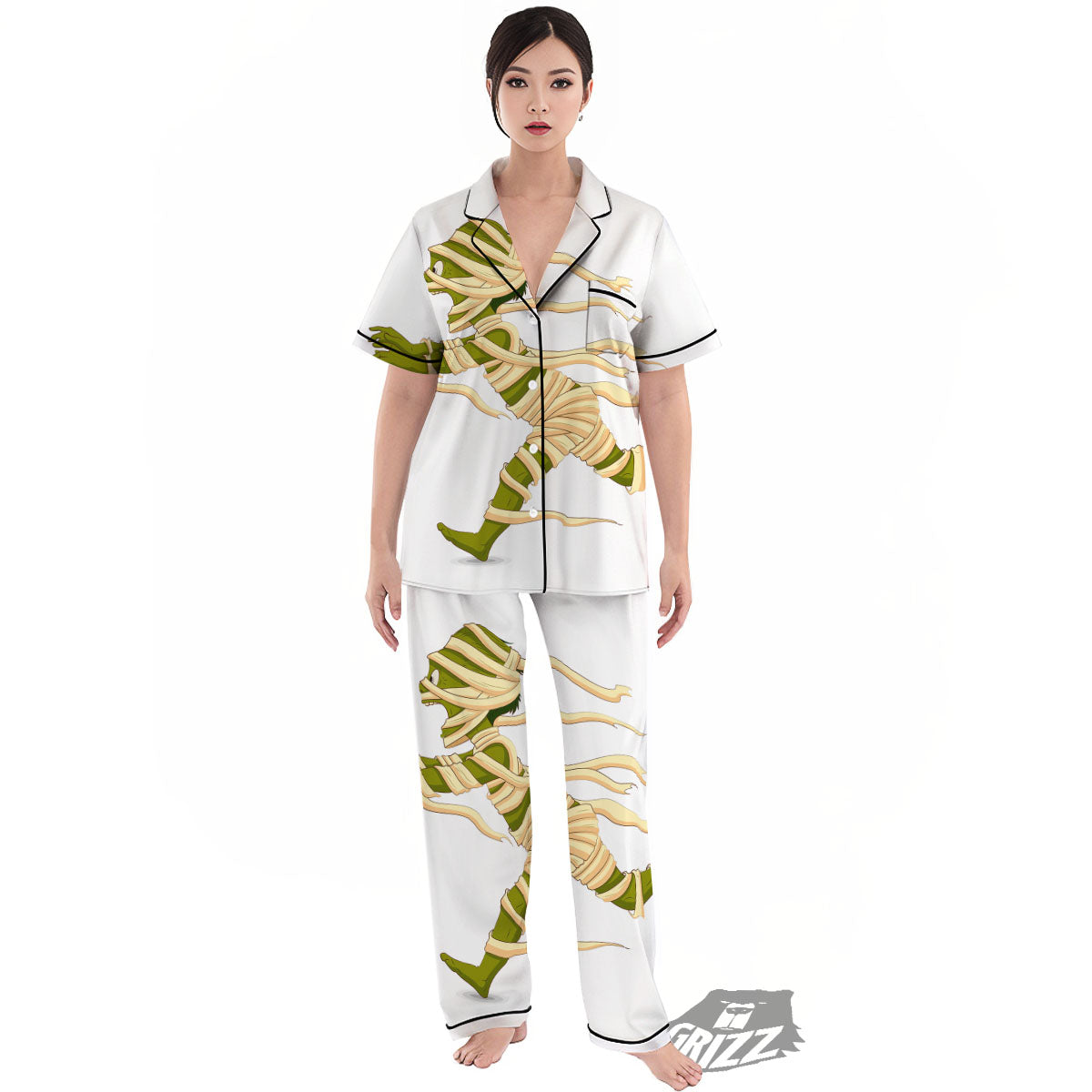 Mummy Running Print Women's Pajamas Set-grizzshop