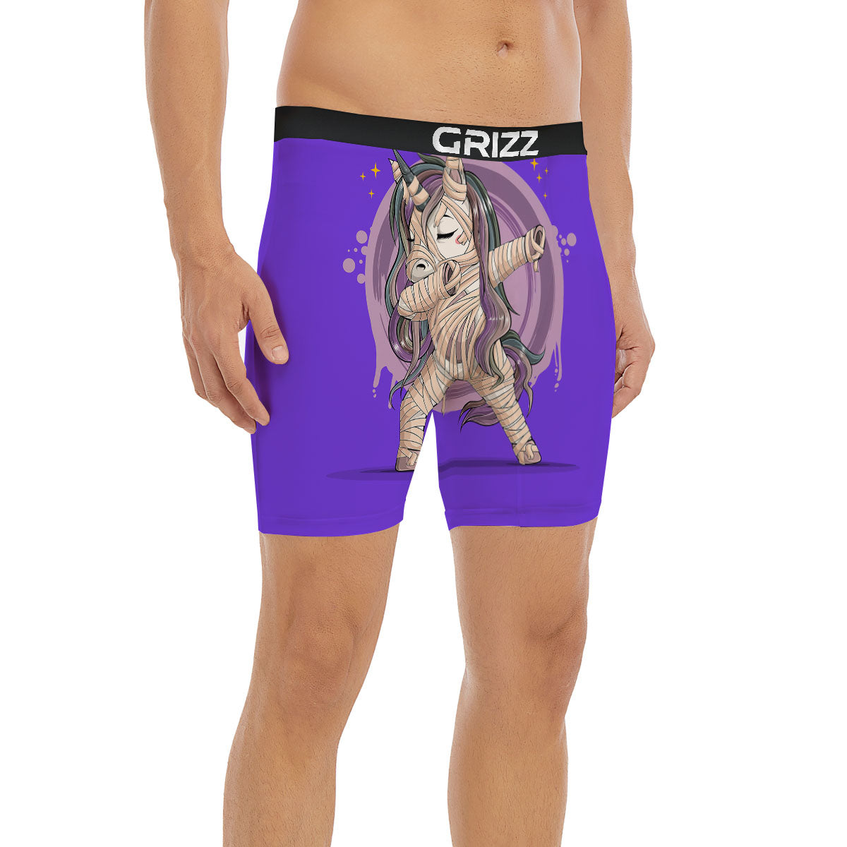 Mummy Unicorn Dap Print Boxer Briefs-grizzshop