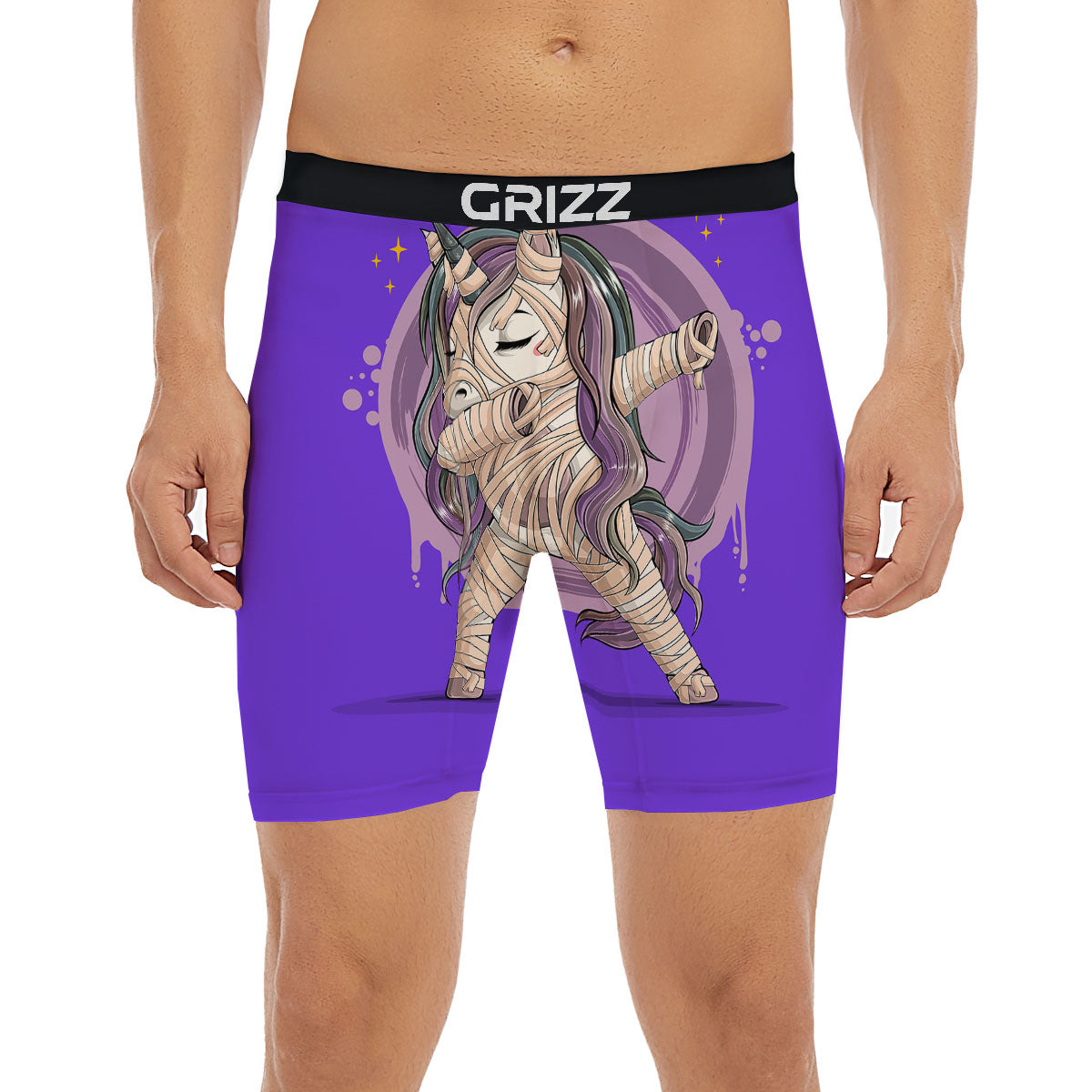 Mummy Unicorn Dap Print Boxer Briefs-grizzshop