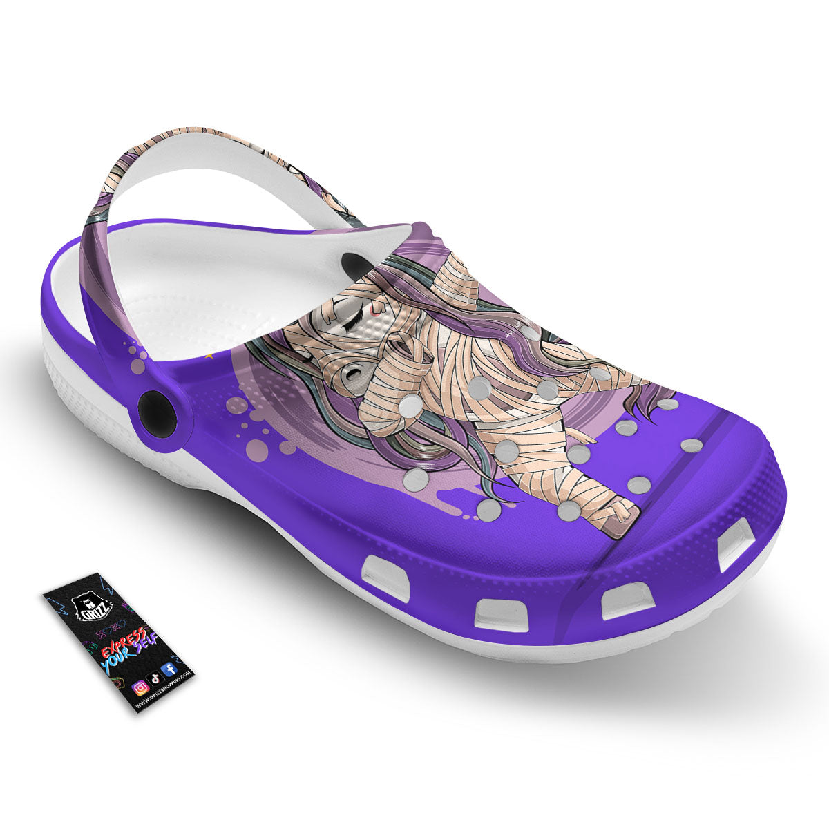 Mummy Unicorn Dap Print Clog-grizzshop