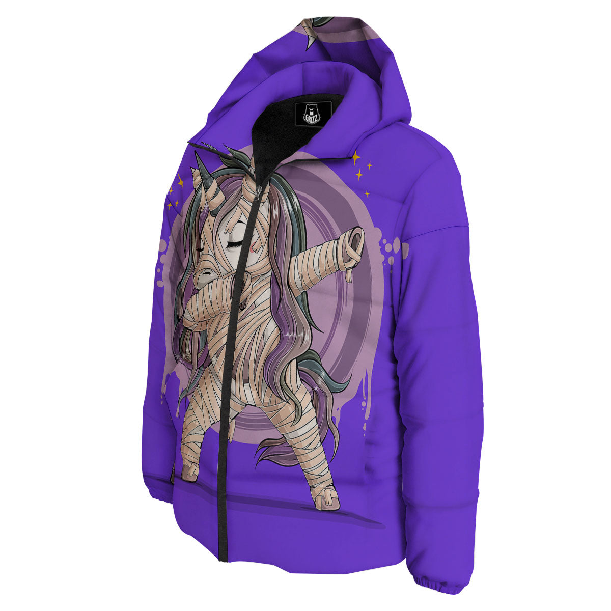 Mummy Unicorn Dap Print Down Jacket-grizzshop