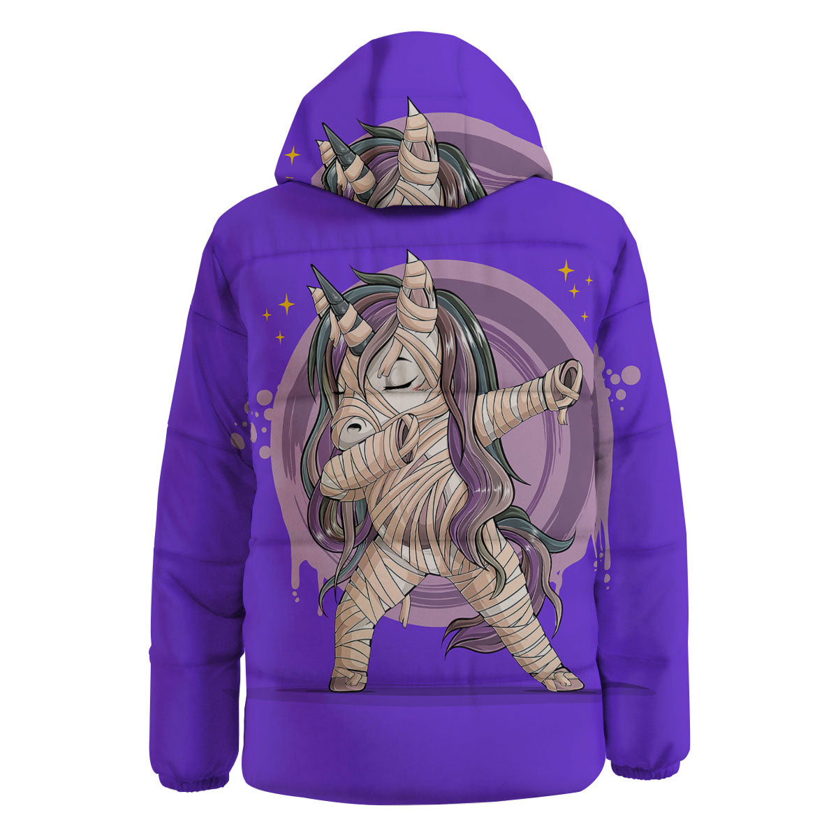 Mummy Unicorn Dap Print Down Jacket-grizzshop