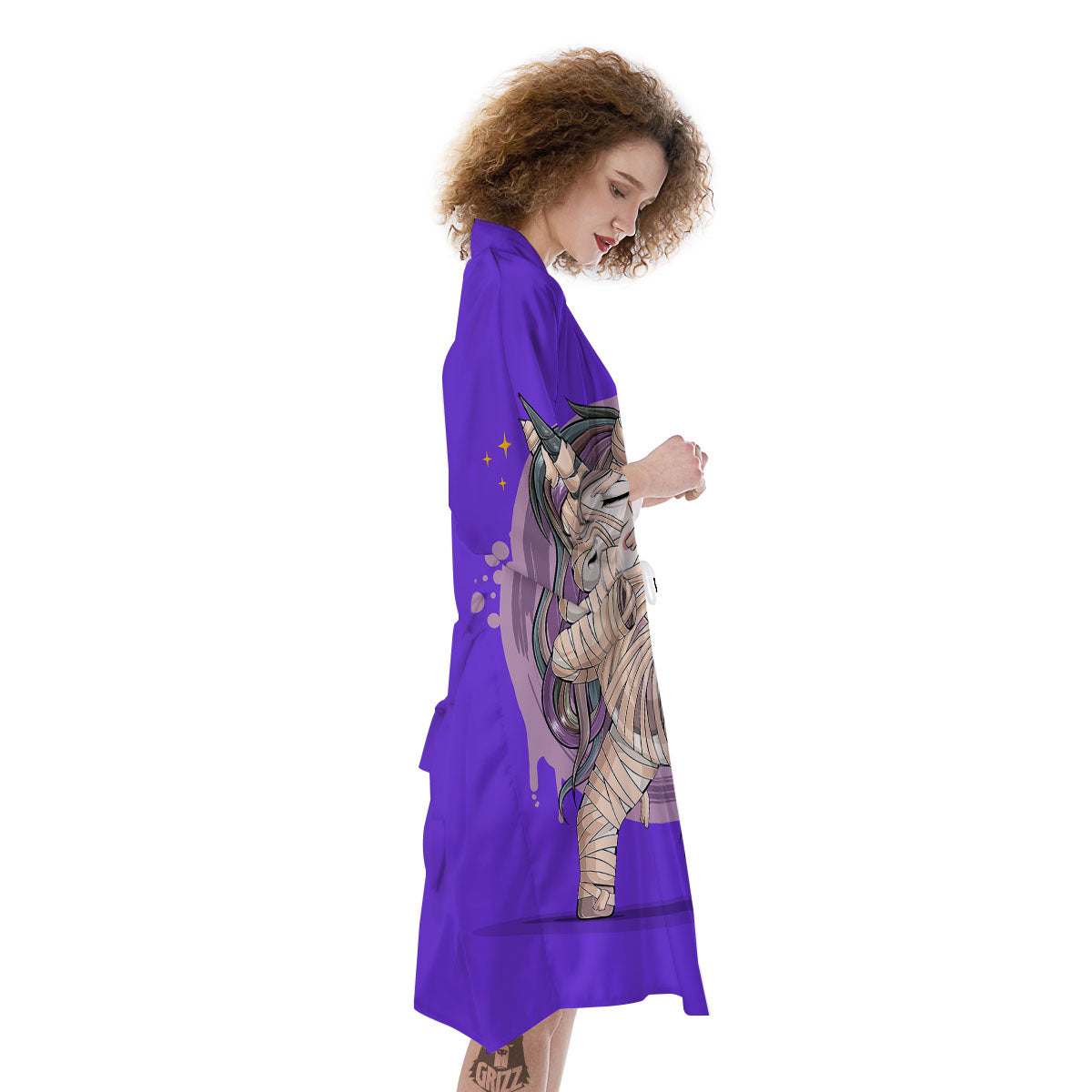 Mummy Unicorn Dap Print Kimono-grizzshop