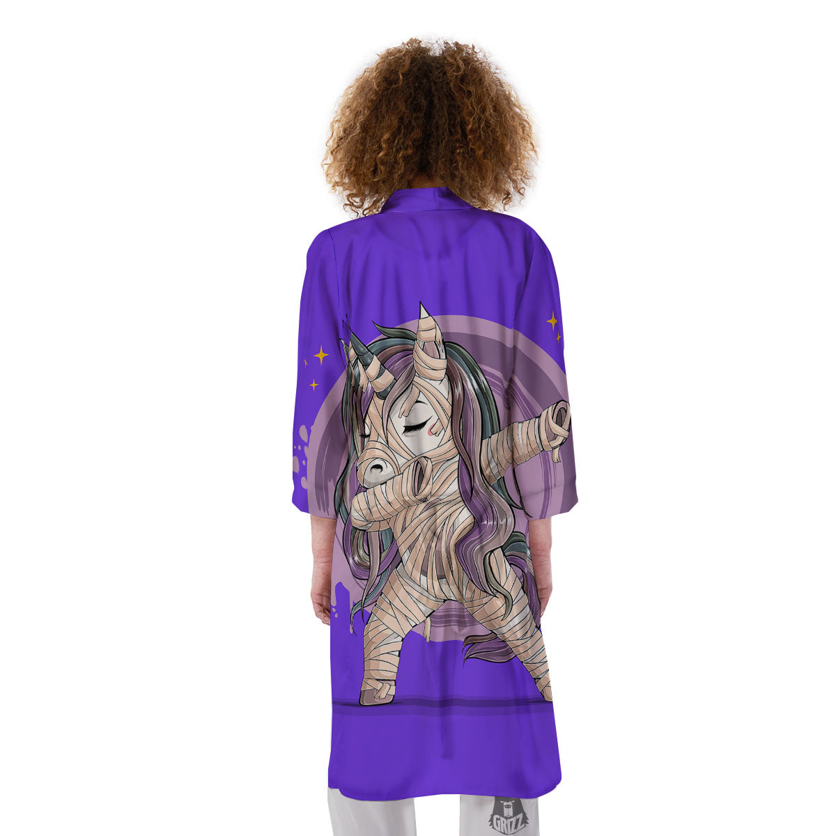 Mummy Unicorn Dap Print Kimono-grizzshop