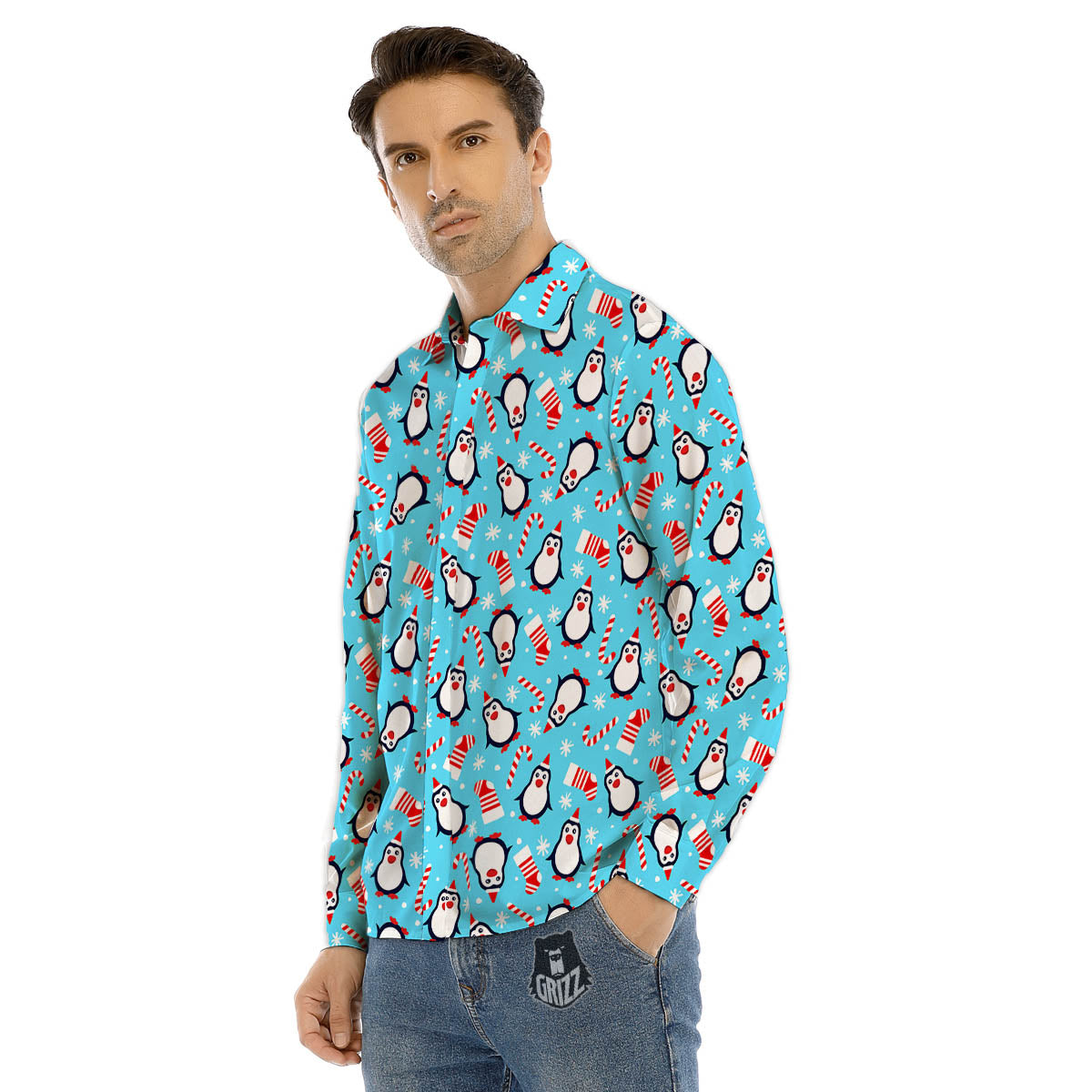 Mummy Unicorn Dap Print Men's Dress Shirts-grizzshop