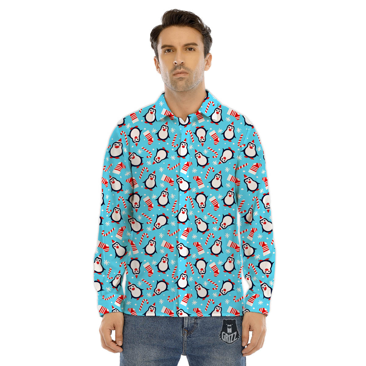 Mummy Unicorn Dap Print Men's Dress Shirts-grizzshop
