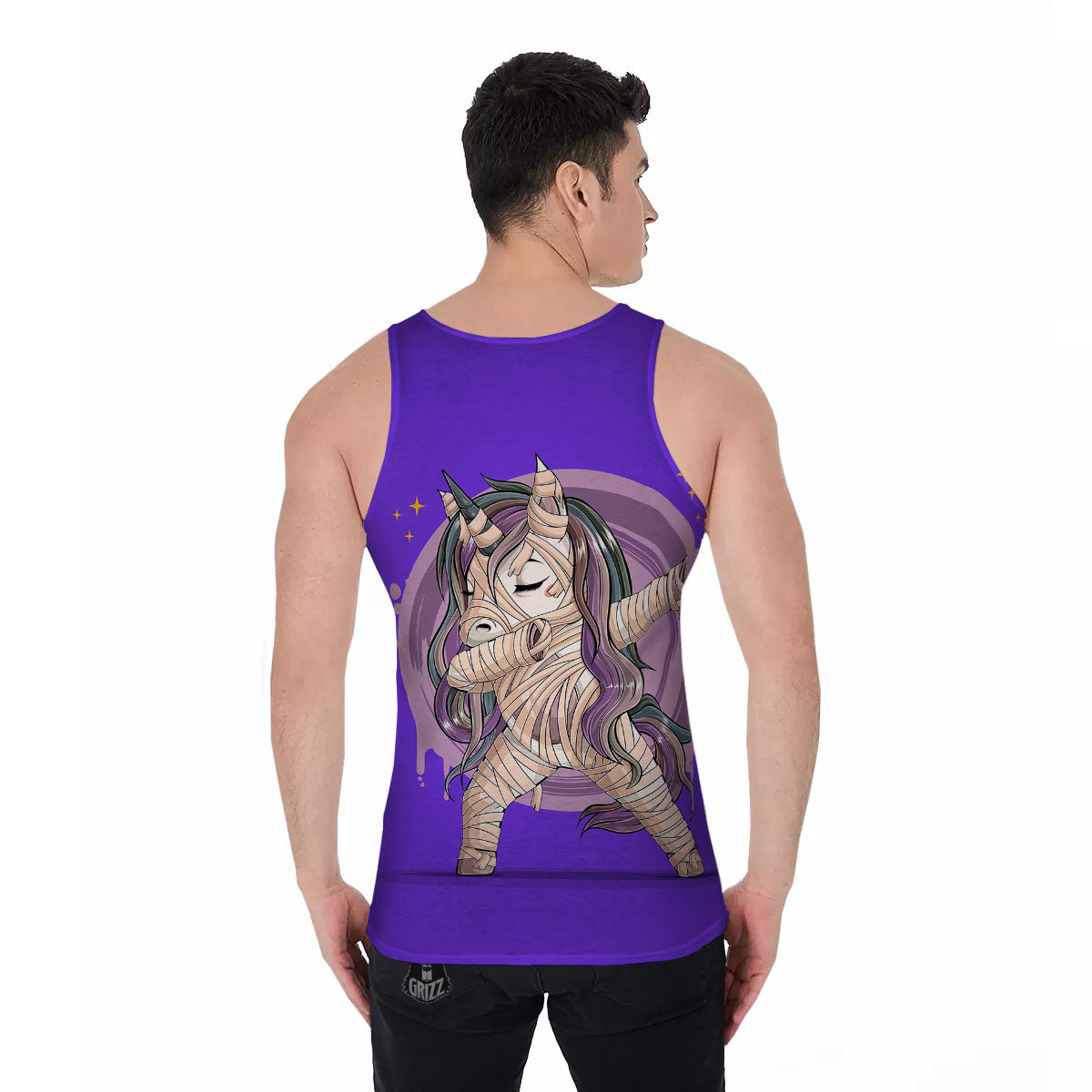 Mummy Unicorn Dap Print Men's Tank Top-grizzshop