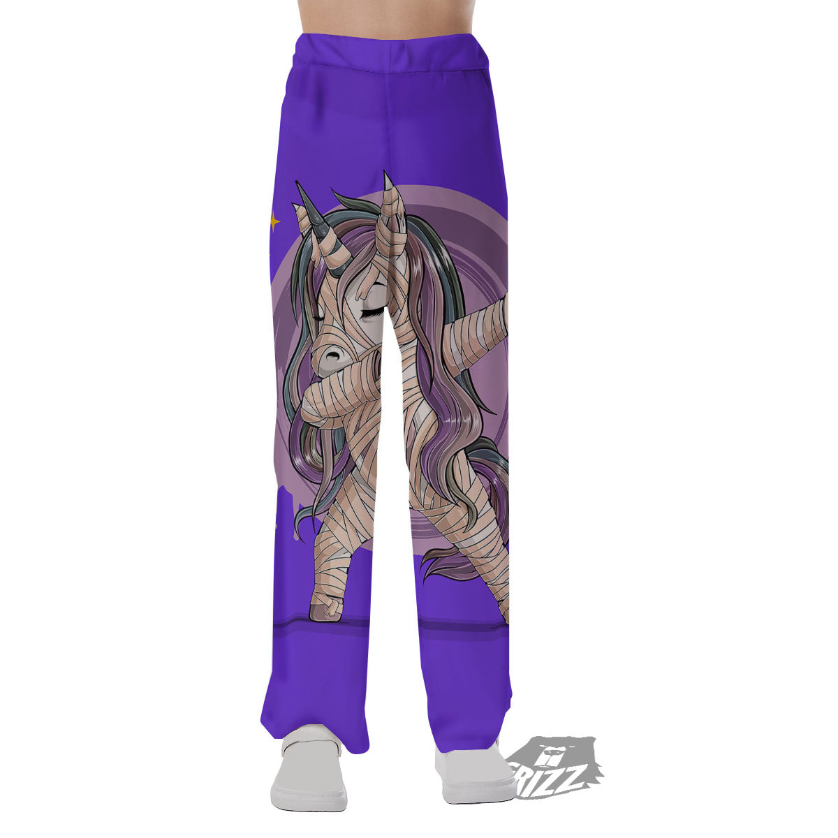 Mummy Unicorn Dap Print Pajama Pants-grizzshop