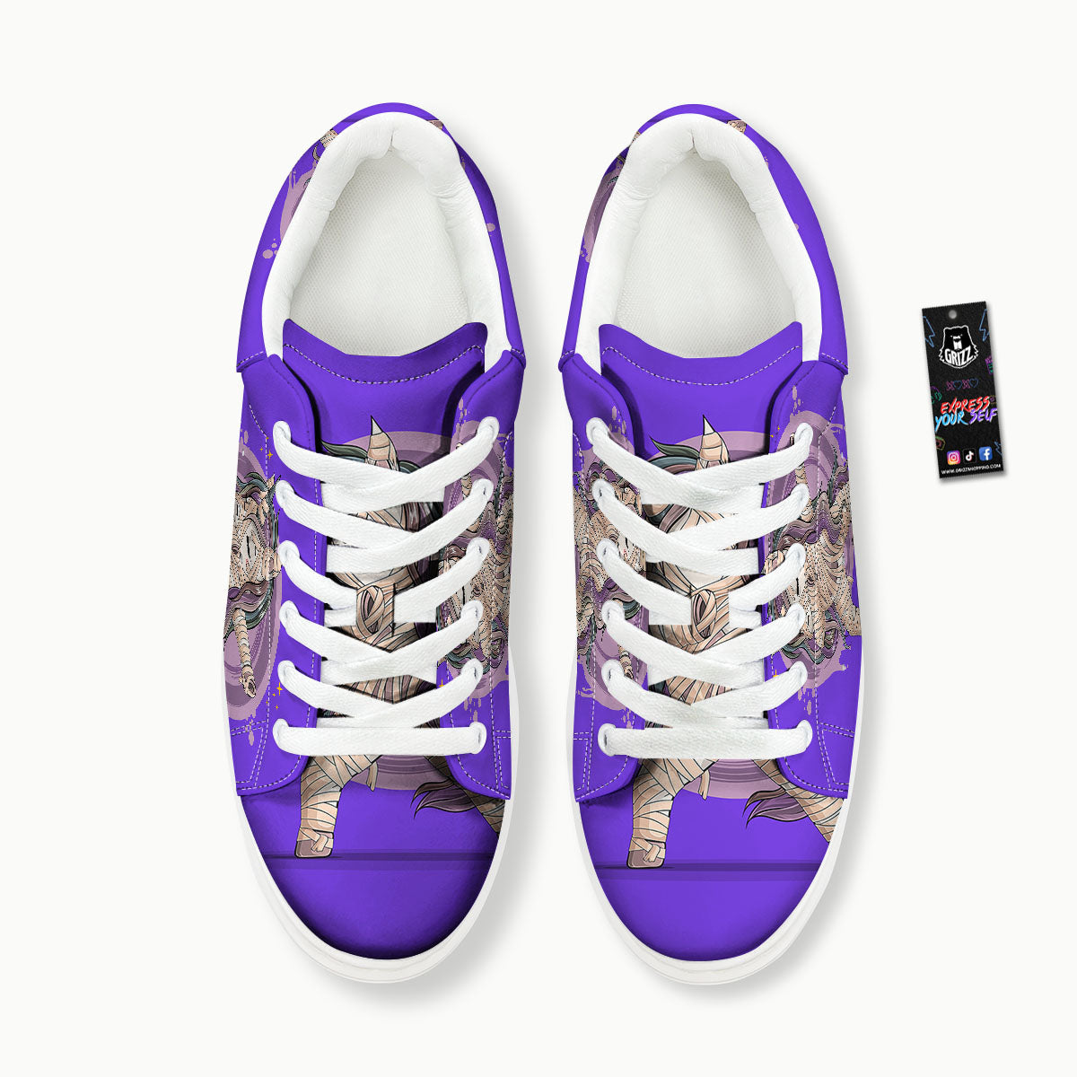 Mummy Unicorn Dap Print Platform Shoes-grizzshop