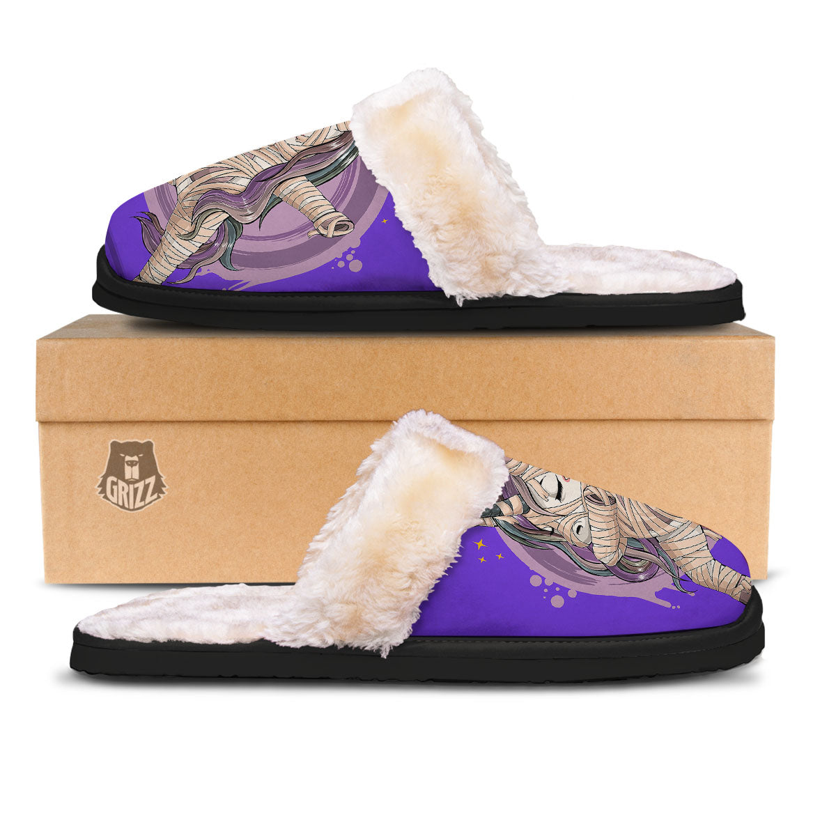 Mummy Unicorn Dap Print Slippers-grizzshop