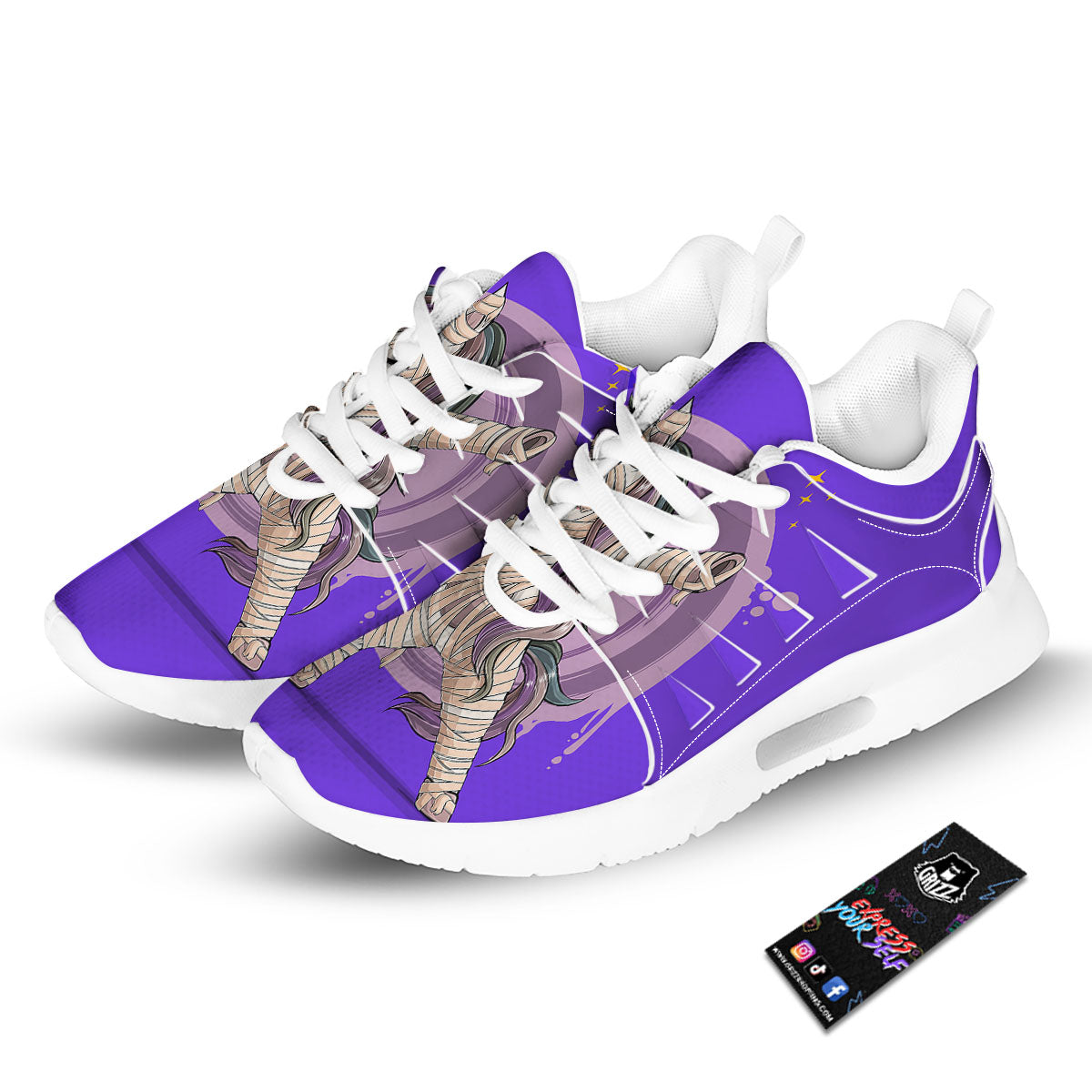 Mummy Unicorn Dap Print Tennis Shoes-grizzshop