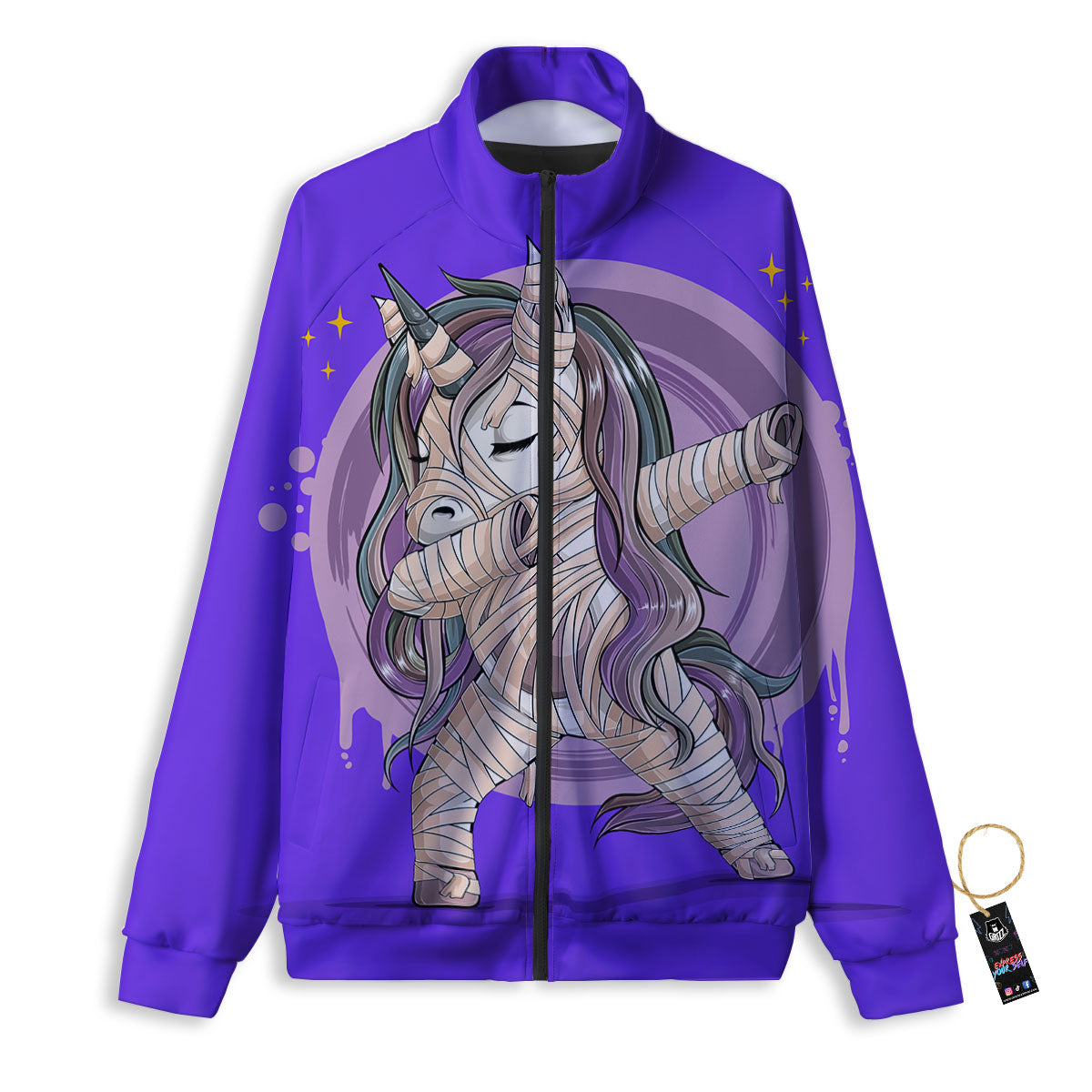 Mummy Unicorn Dap Print Track Jacket-grizzshop