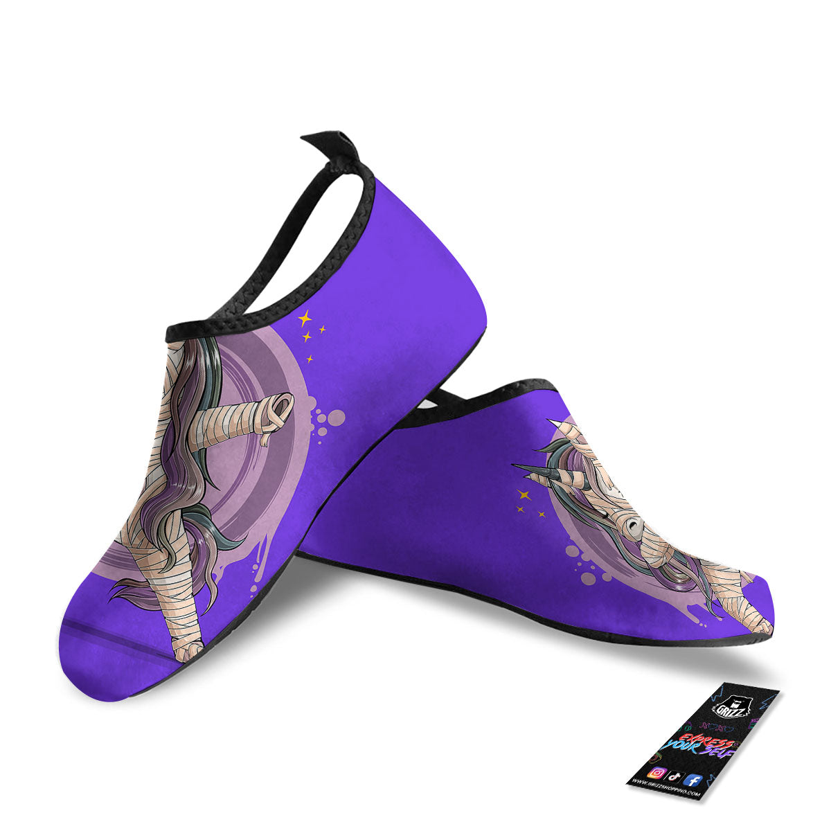 Mummy Unicorn Dap Print Water Shoes-grizzshop