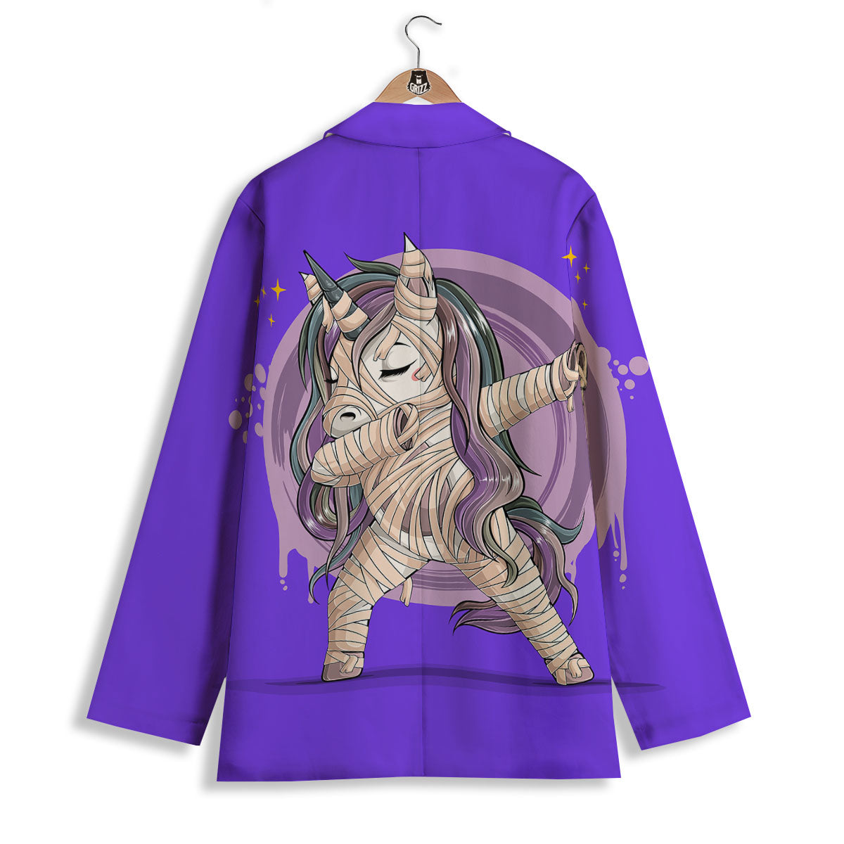 Mummy Unicorn Dap Print Women's Blazer-grizzshop