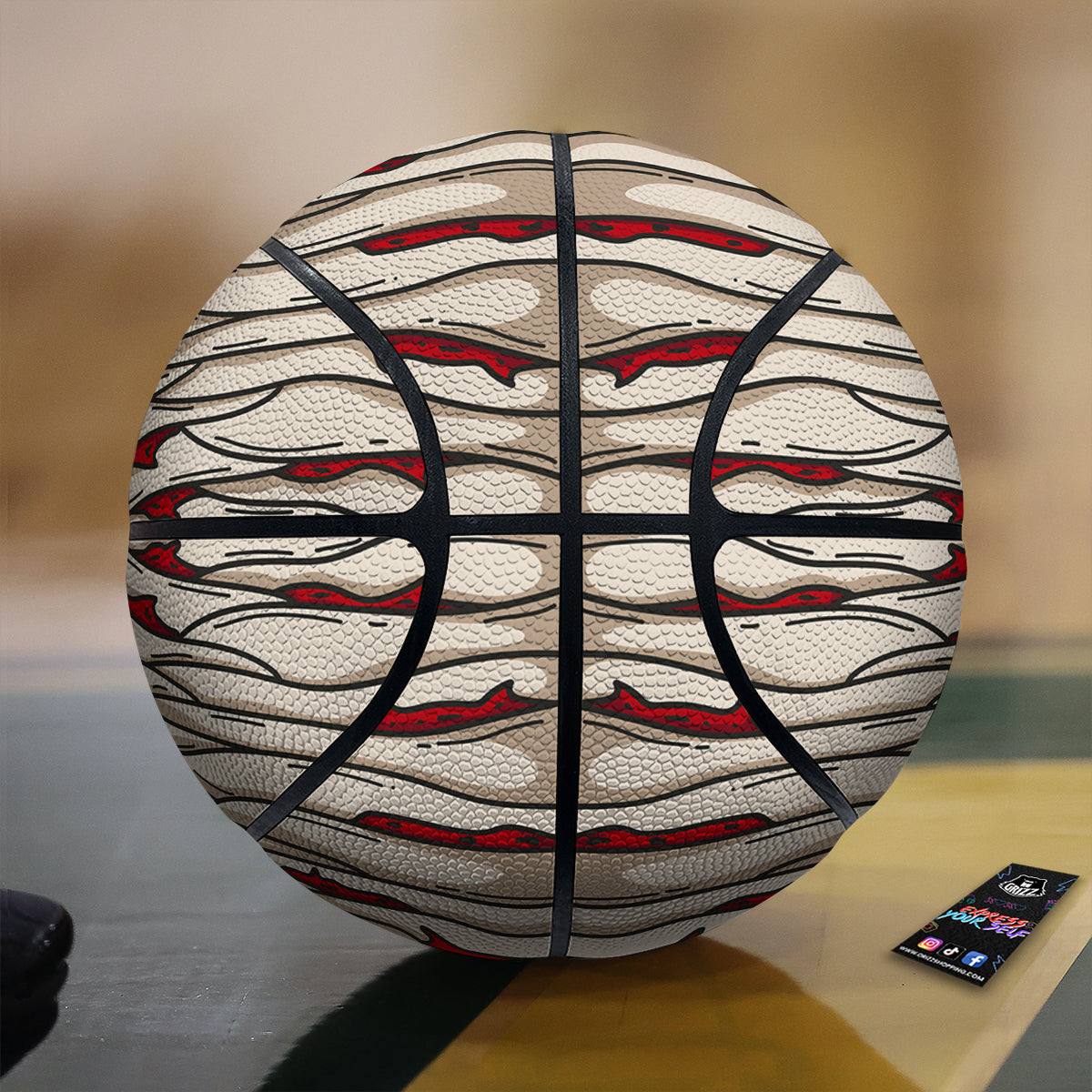 Mummy Bandage Print Pattern Basketball