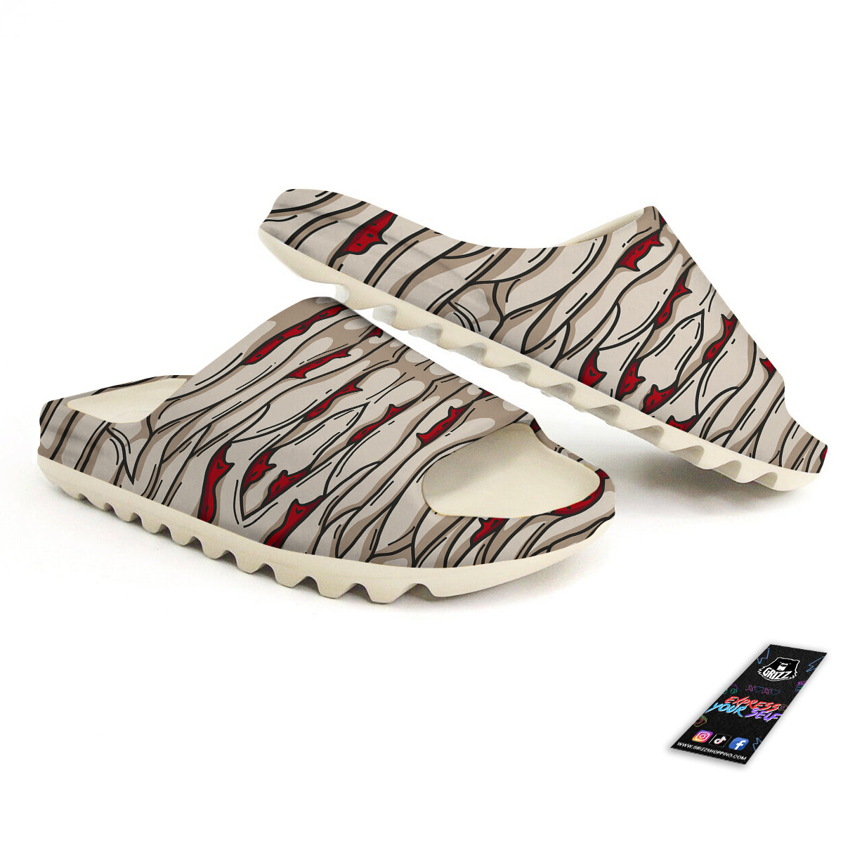 Mummy Bandage Print Pattern Sandals-grizzshop