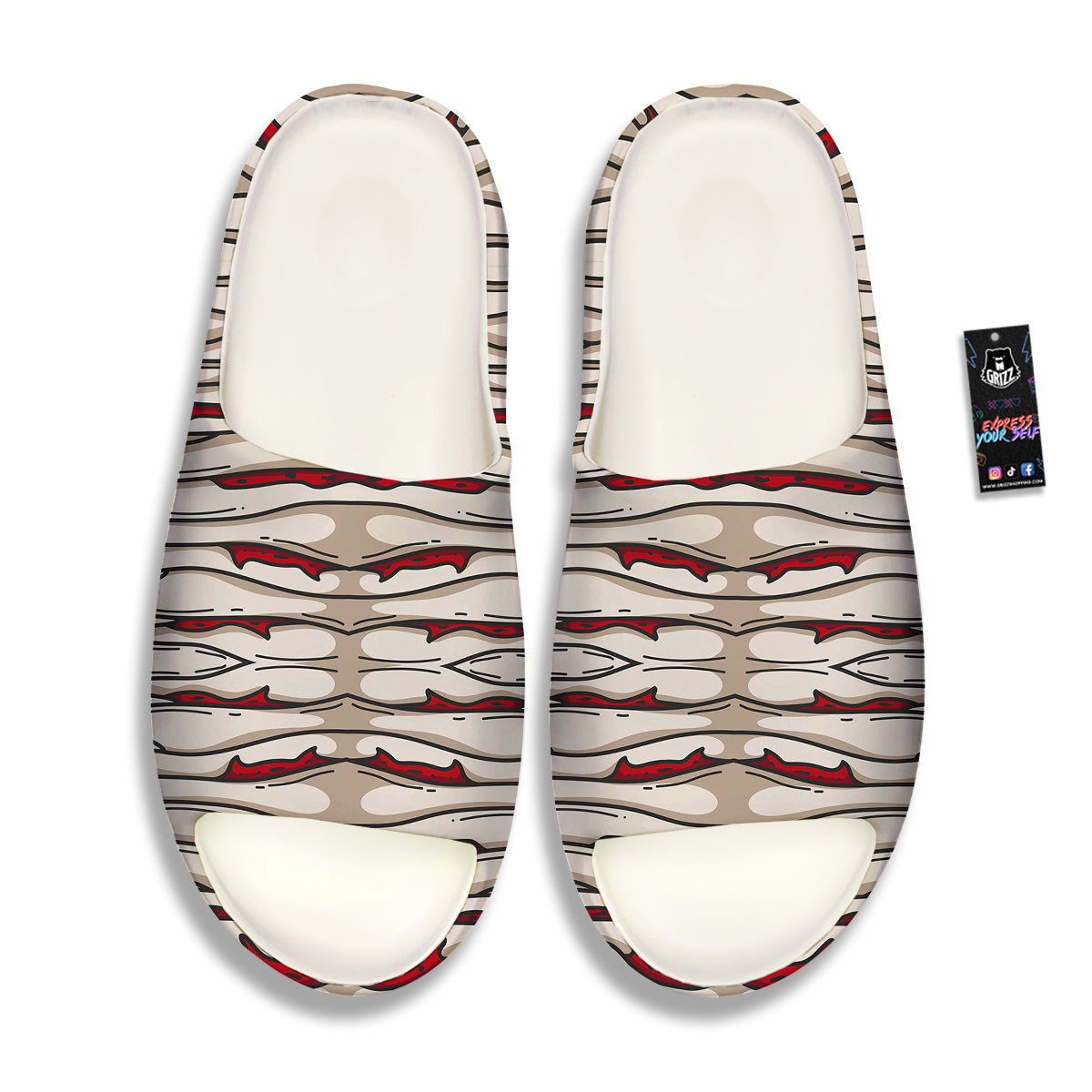 Mummy Bandage Print Pattern Sandals-grizzshop