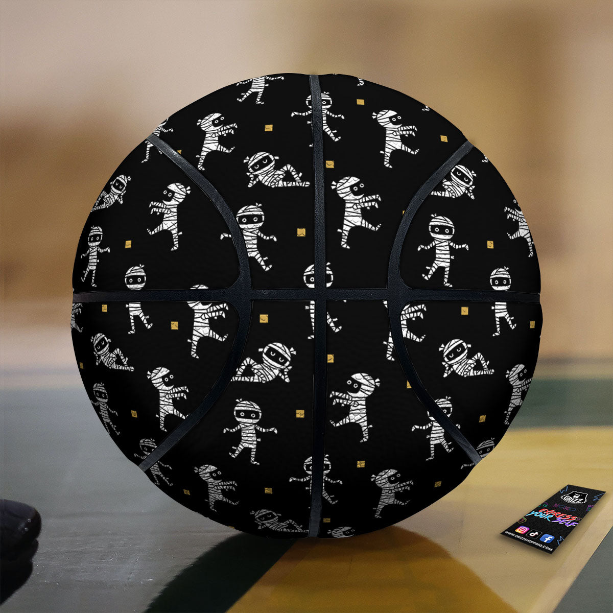 Mummy Cartoon Print Pattern Basketball
