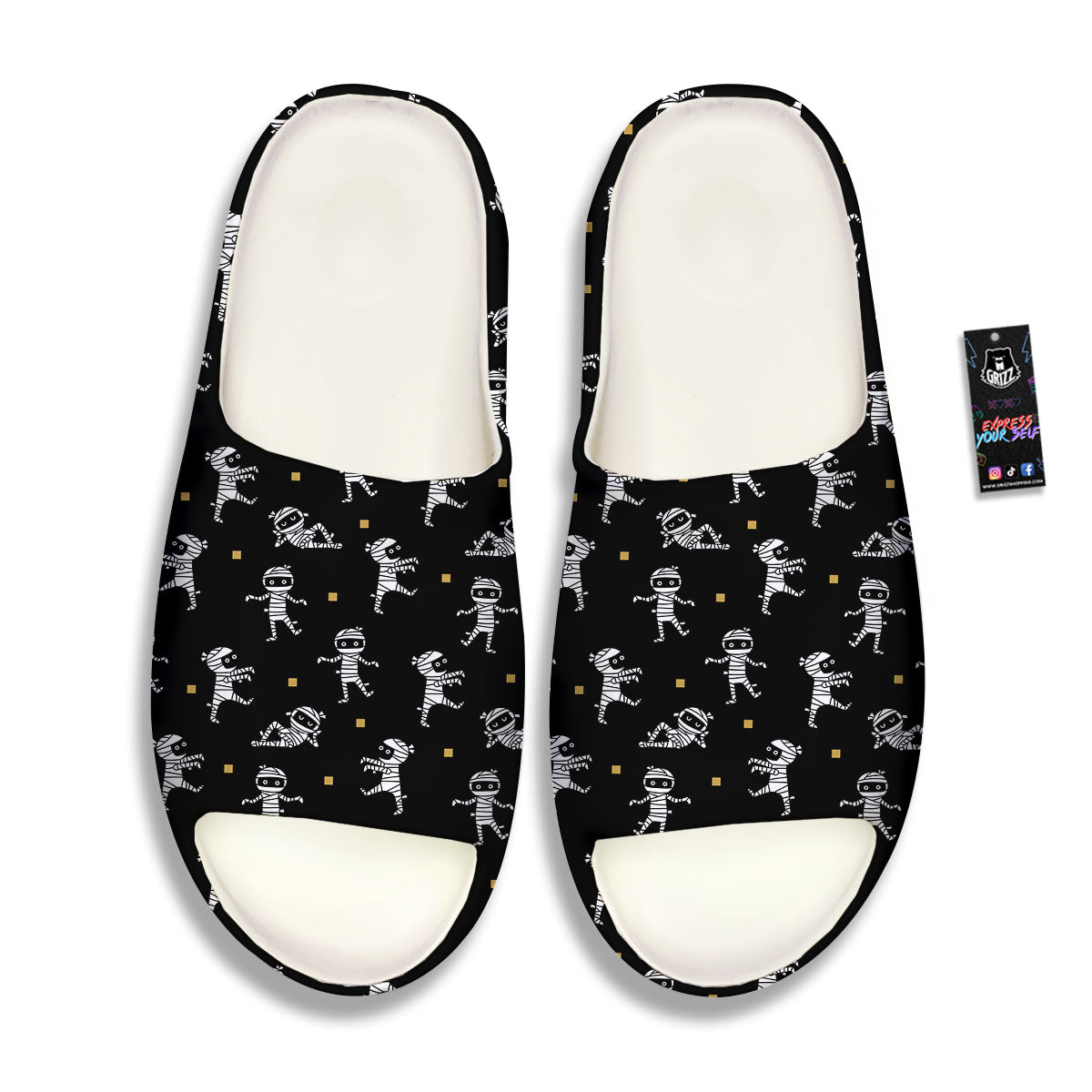 Mummy Cartoon Print Pattern Sandals-grizzshop