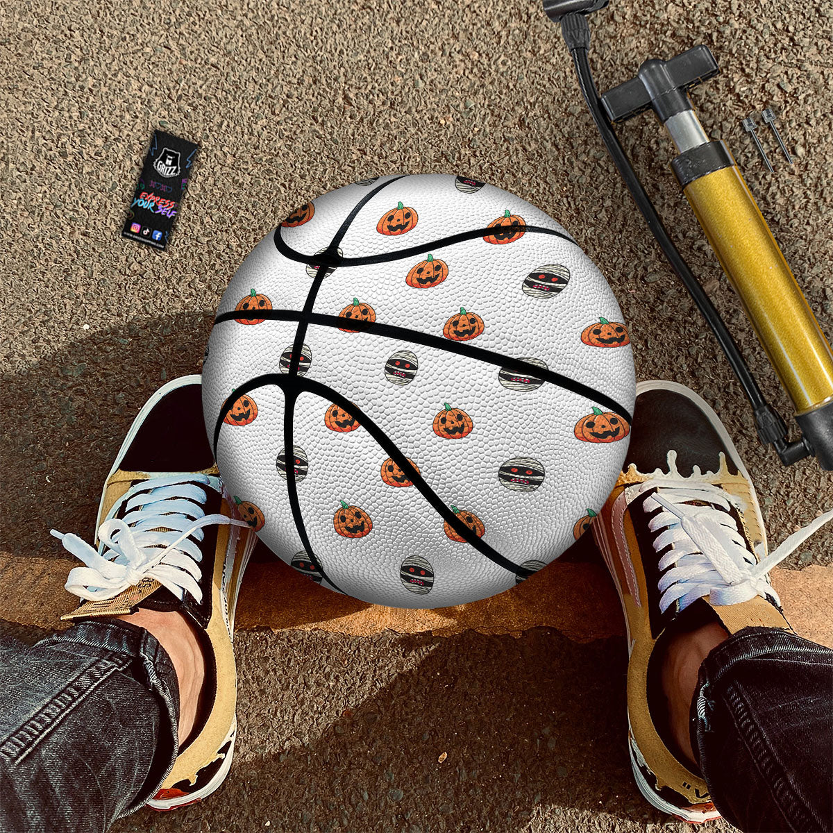 Mummy Halloween Print Pattern Basketball