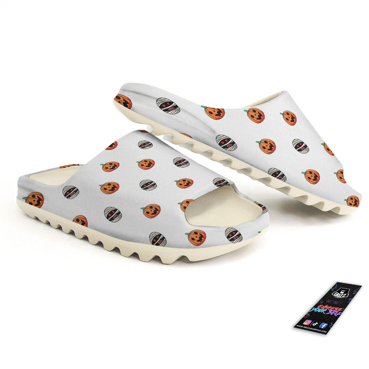 Mummy Halloween Print Pattern Sandals-grizzshop
