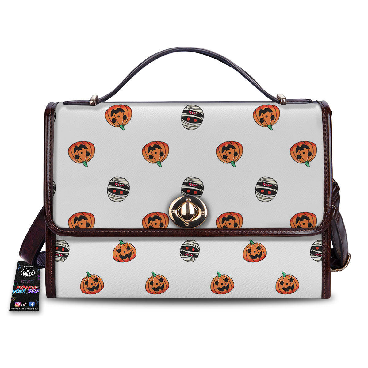 Mummy Halloween Print Pattern Women's Satchel Bag