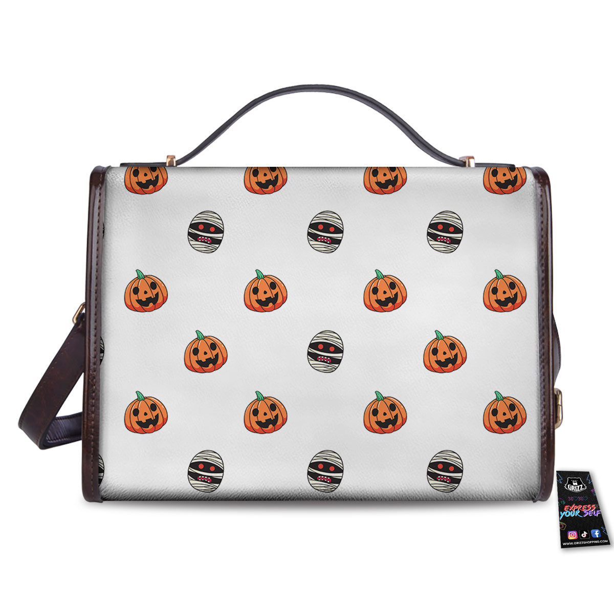 Mummy Halloween Print Pattern Women's Satchel Bag