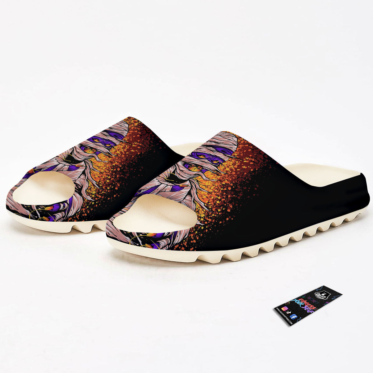 Mummy Halloween Print Sandals-grizzshop