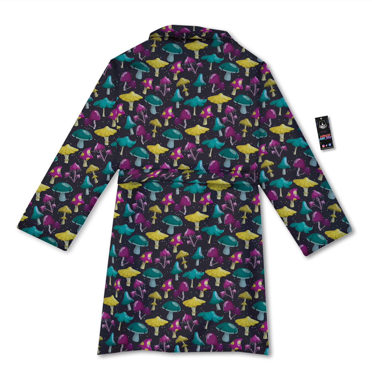 Mushroom Cartoon Print Pattern Bathrobe-grizzshop