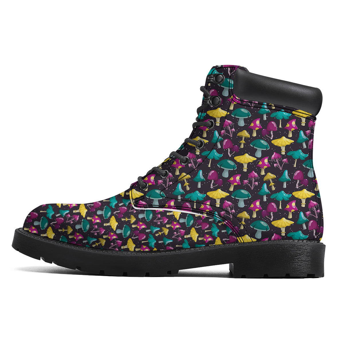 Mushroom Cartoon Print Pattern Boots-grizzshop