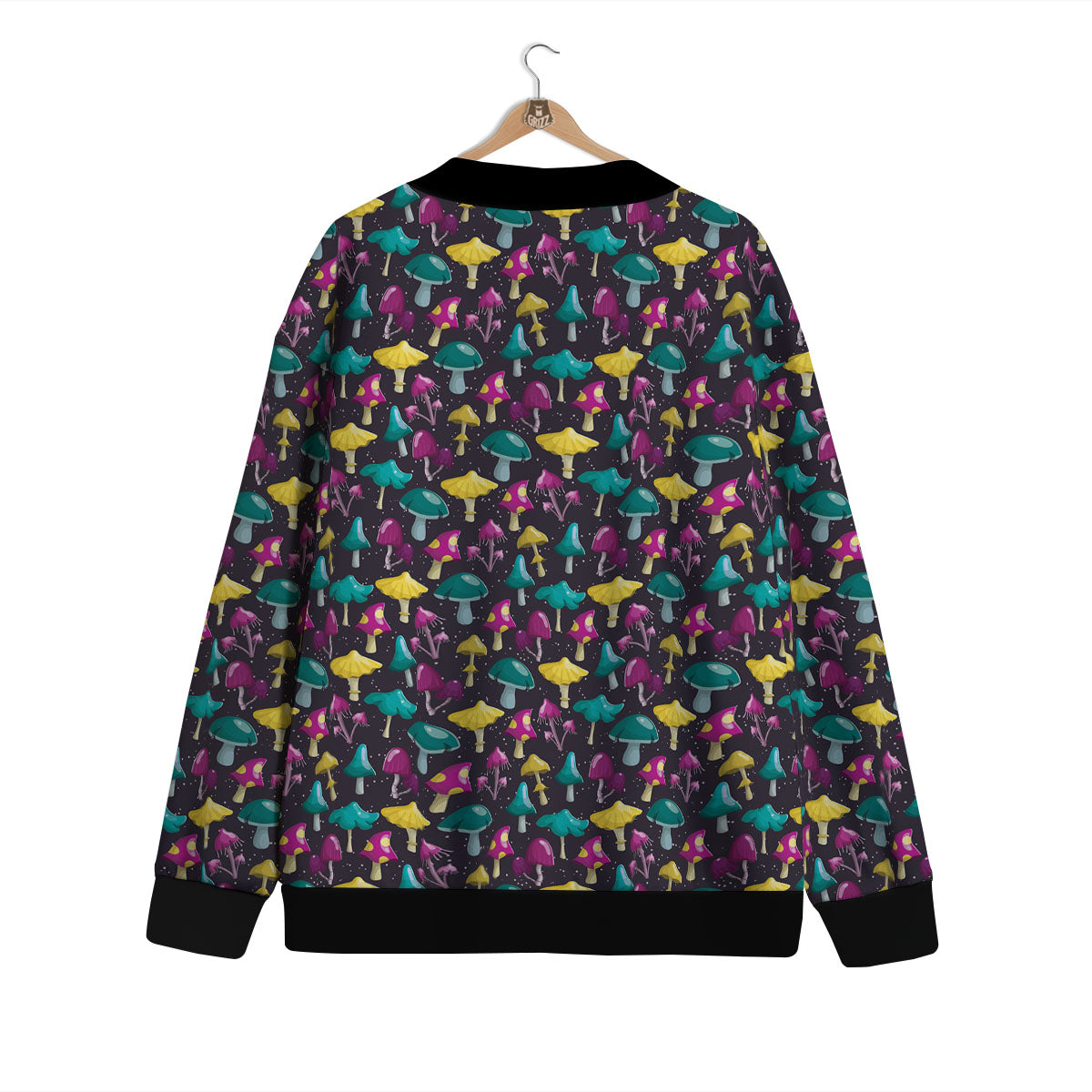 Mushroom Cartoon Print Pattern Cardigan-grizzshop