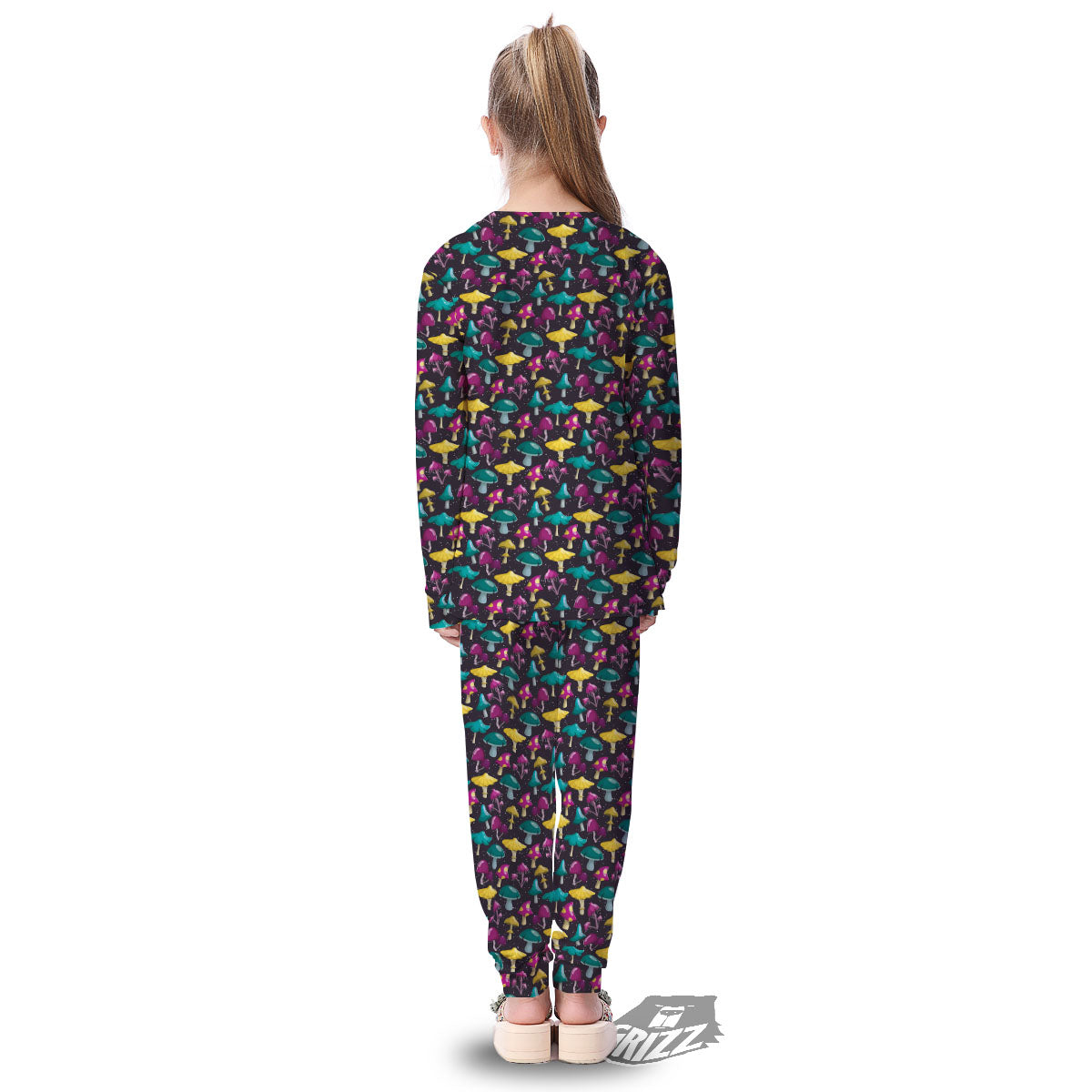Mushroom Cartoon Print Pattern Kid's Pajamas-grizzshop