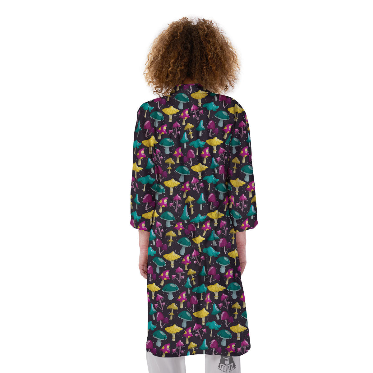 Mushroom Cartoon Print Pattern Kimono-grizzshop